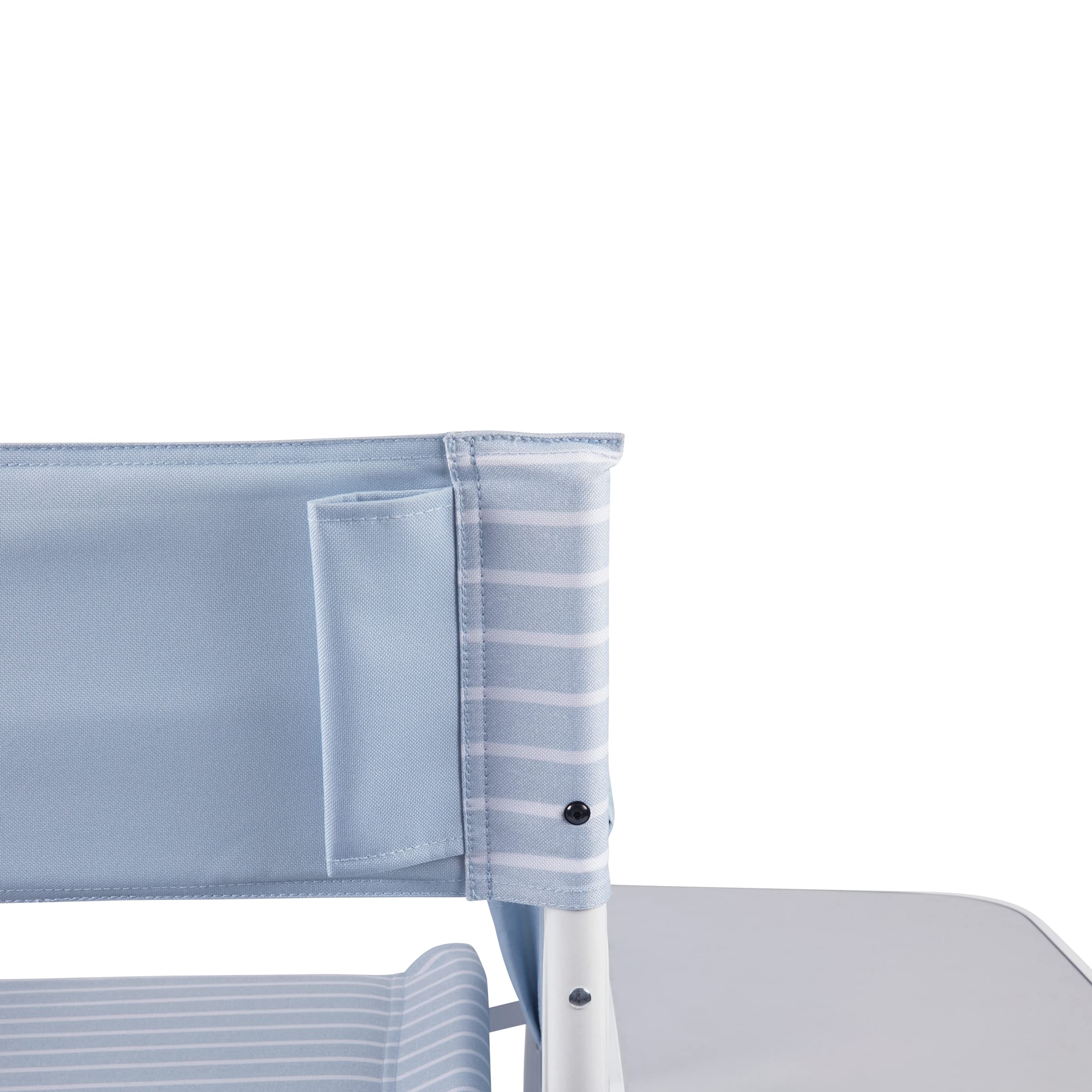 Picnic TIME Outdoor Directors Chair with Side Table - Portable Folding Beach Chair for Adults, Sturdy Camping Chair with Built-in Table - Perfect for Beach, Backyard, Camping & Outdoor Relaxation
