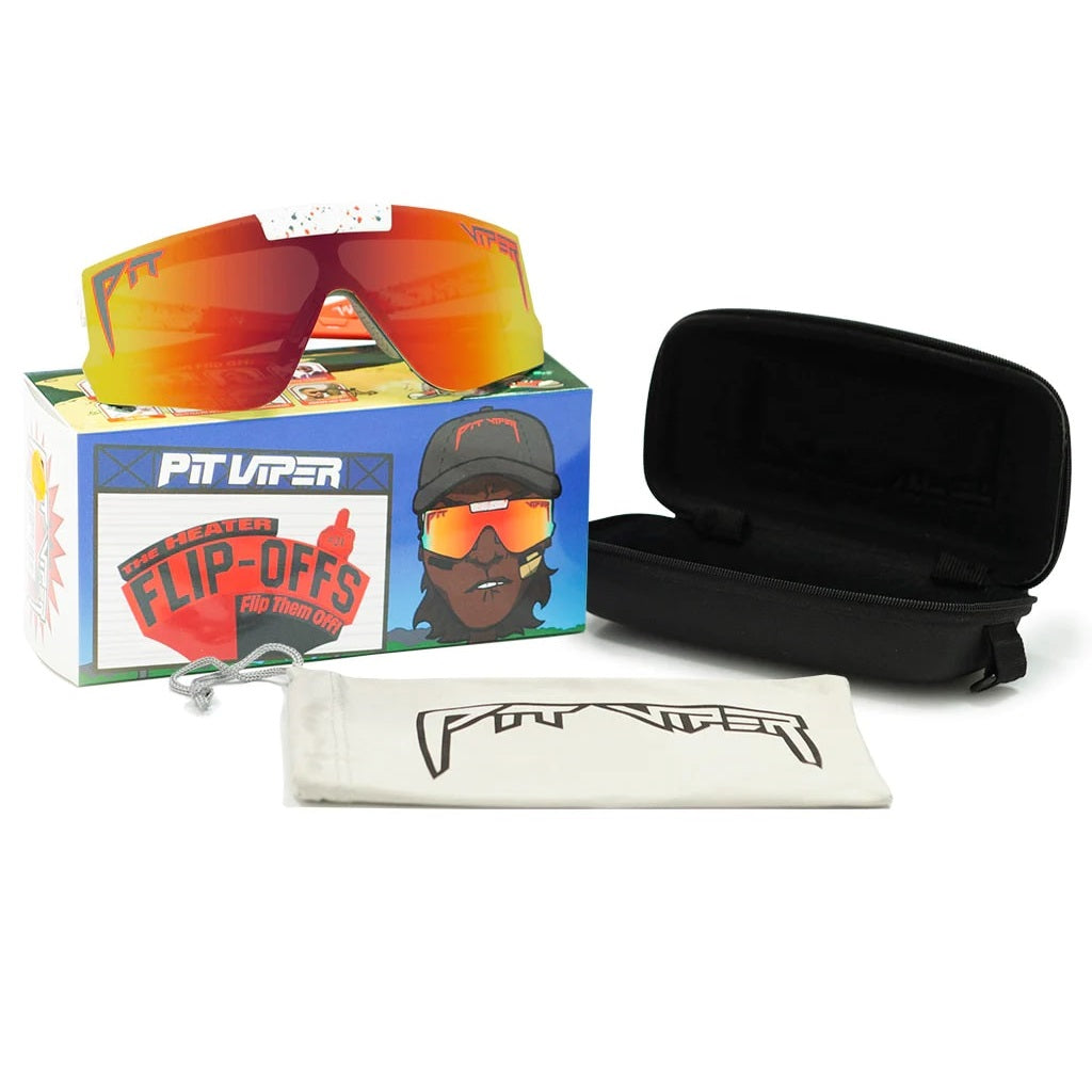 Pit Viper The Flip Offs Heater Sunglasses - Polarized UV Protection for Outdoor Sports & Adventure Activities