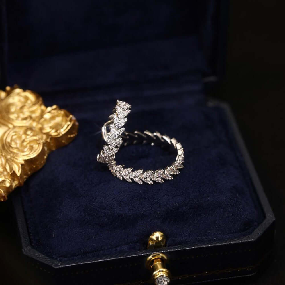Sparkly Leaf Layering Ear Cuff - Trendy Boho Earrings for Women | R1194 | Perfect for Festivals, Parties & Everyday Wear