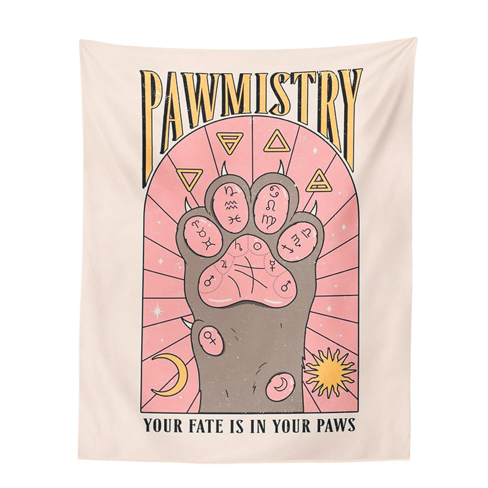 Pawmistry Tapestry - Cat & Dog Zodiac Wall Hanging Decor for Bedroom, Living Room - Perfect for Pet Lovers & Home Decor