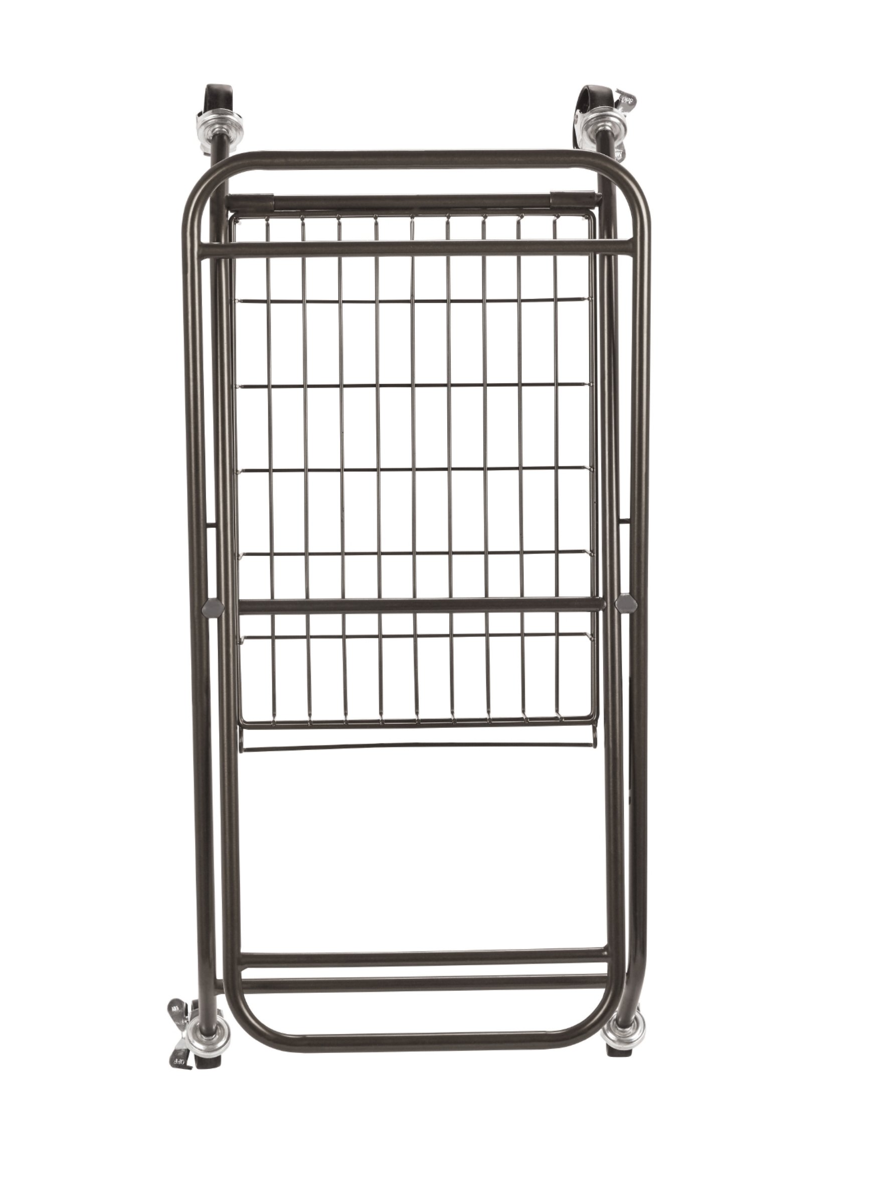 Verona Collapsible Laundry Cart with Removable Basket & 2 Canvas Bags - Foldable Rolling Hamper for Bedroom, Closet, Dorm - Space Saving Storage Organizer (Bronze)