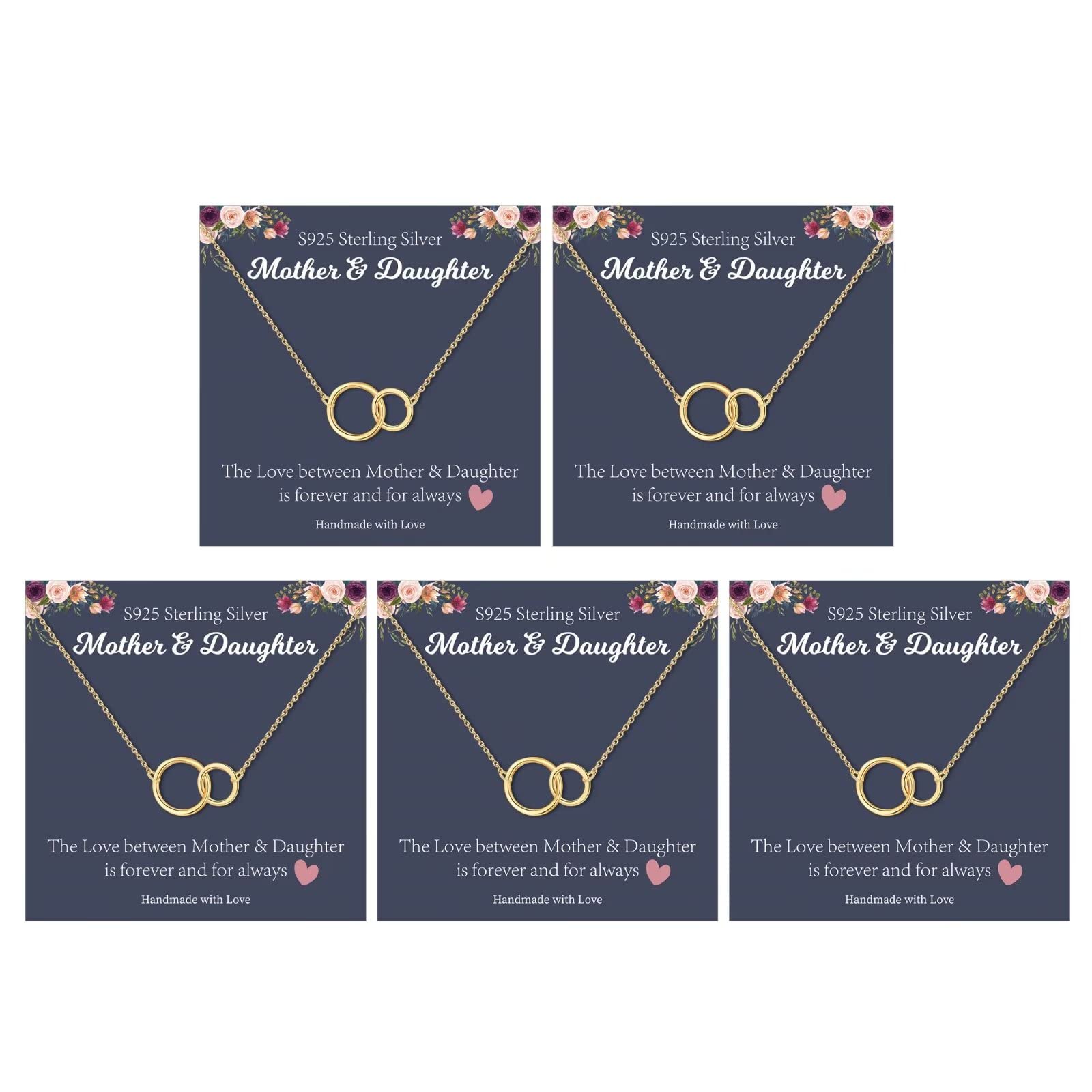 STORUP Mother Daughter Necklace Set - Circle Pendant Jewelry for Mom & Kids - Birthday Gifts for Women (2/3/4/5 Pieces) - Unique Keepsake for Mother's Day, Christmas & Special Occasions - Perfect for Family Bonding & Heartfelt Moments