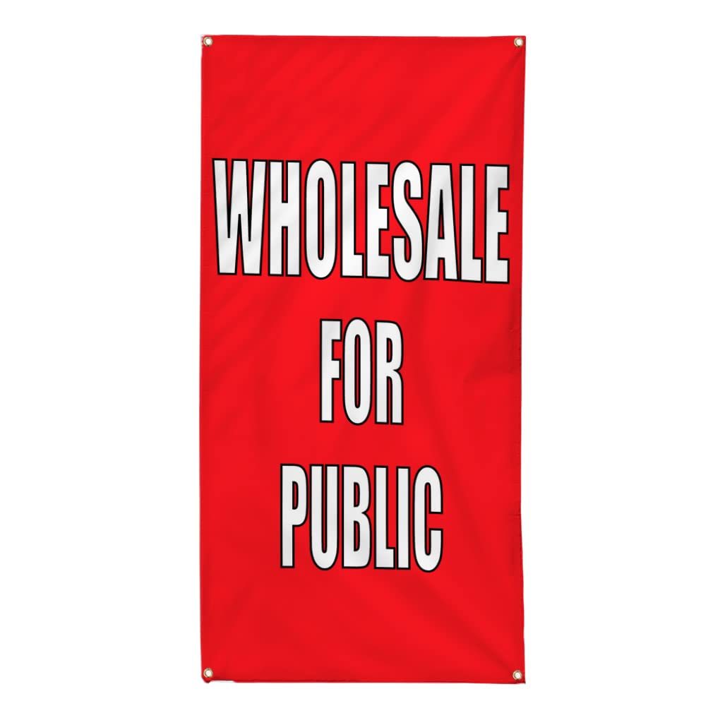 Premium Vertical Vinyl Banner - Weatherproof Outdoor Business Sign (96x48 Inches) with 8 Grommets - Ideal for Yard Sales, Industrial Use & Promotional Events