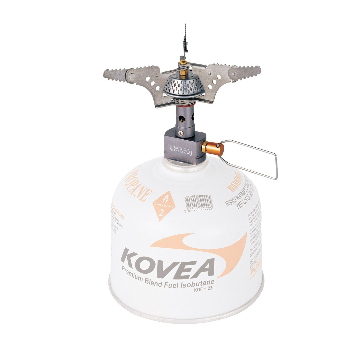 Kovea Supalite Titanium Stove - Ultralight Portable Camping Stove for Backpacking, Hiking & Outdoor Cooking - Compact Silver Design