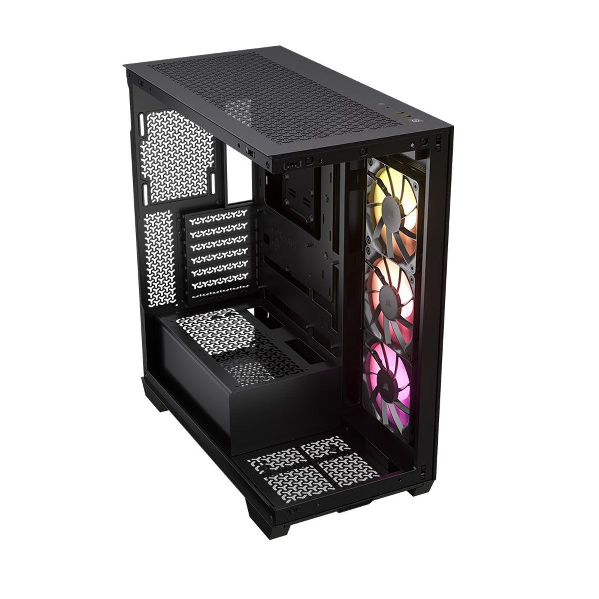 Corsair 3500X ARGB Tempered Glass Mid Tower PC Case - Black | High Airflow Gaming Computer Case with RGB Lighting for Custom Builds & Workstations