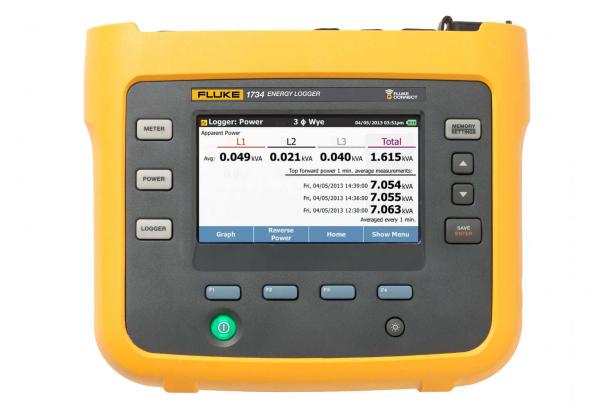 Fluke 1734/B Three Phase Electrical Energy Logger - Professional Power Monitoring Device for Industrial & Commercial Use