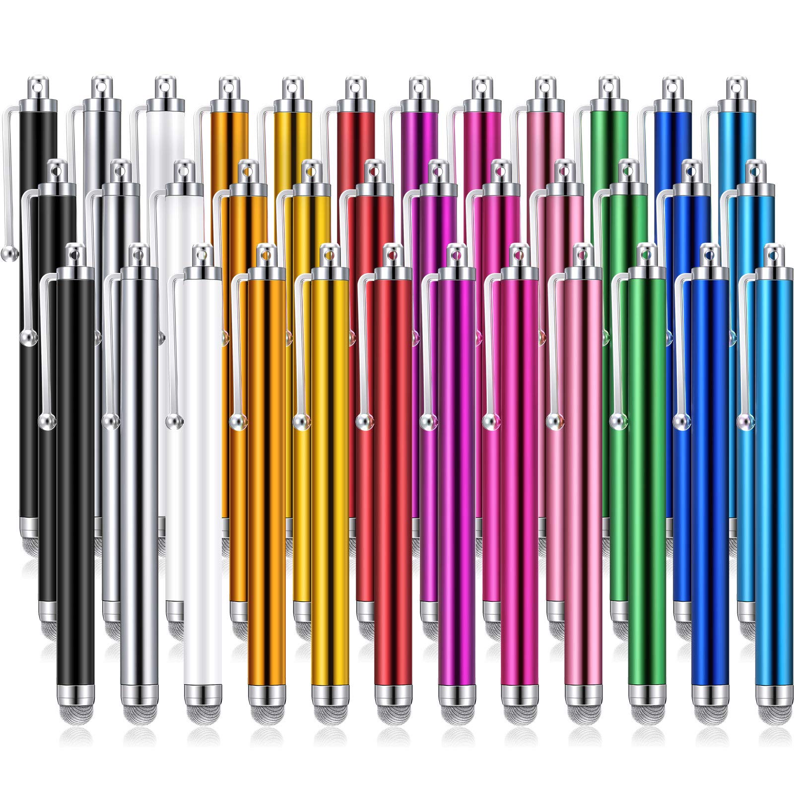 Outus 36-Pack Fiber Tip Stylus Pens for iPhone, iPad, Tablets - 12 Vibrant Colors | Universal Touch Screen Compatibility | Perfect for Drawing, Note-Taking & Digital Signatures