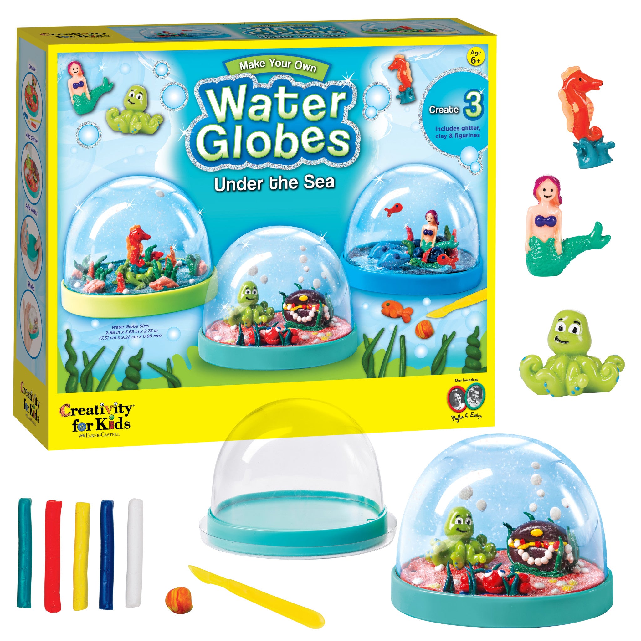 DIY Under the Sea Water Globes Kit - Create Your Own Ocean-Themed Snow Globes - Perfect for Home Decor, Gifts & Craft Projects