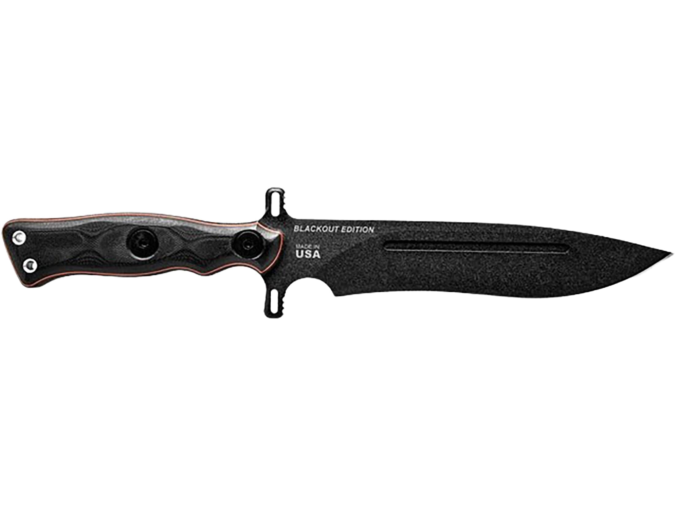 Tops OP7-02 Operator 7 Blackout Edition Tactical Knife - High Carbon Steel Blade, Ergonomic Grip for Outdoor Survival, Hunting & Camping Use