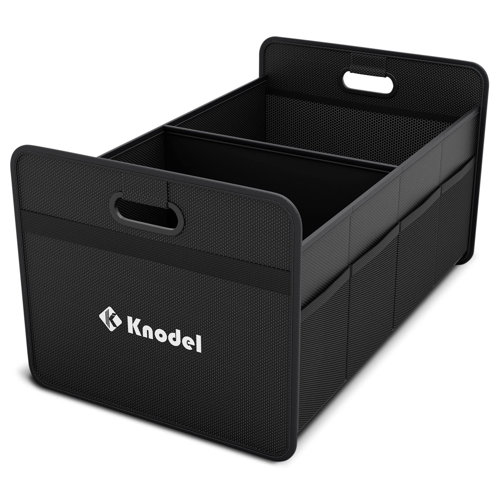 Foldable Car Trunk Organizer with Reinforced Handles - K KNODEL Automotive Storage Organizer for SUV, Sedan & Truck (Medium, Black) | Perfect for Road Trips, Grocery Shopping & Sports Equipment Storage
