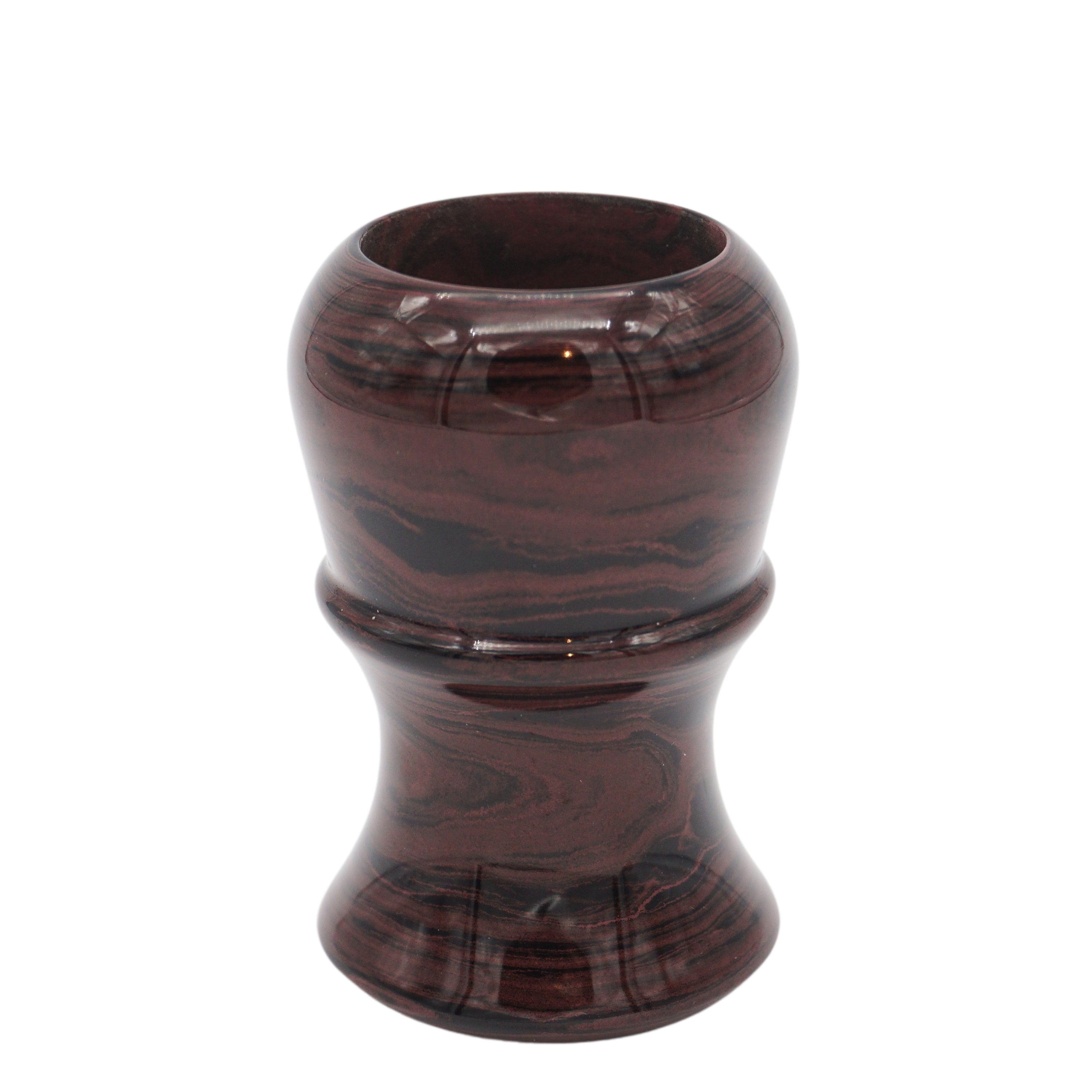 Premium Handmade Raspberry Ebonite Shaving Brush Handle - Compatible with 24mm & 26mm Knots - Perfect for Wet Shaving & Barber Shop Grooming