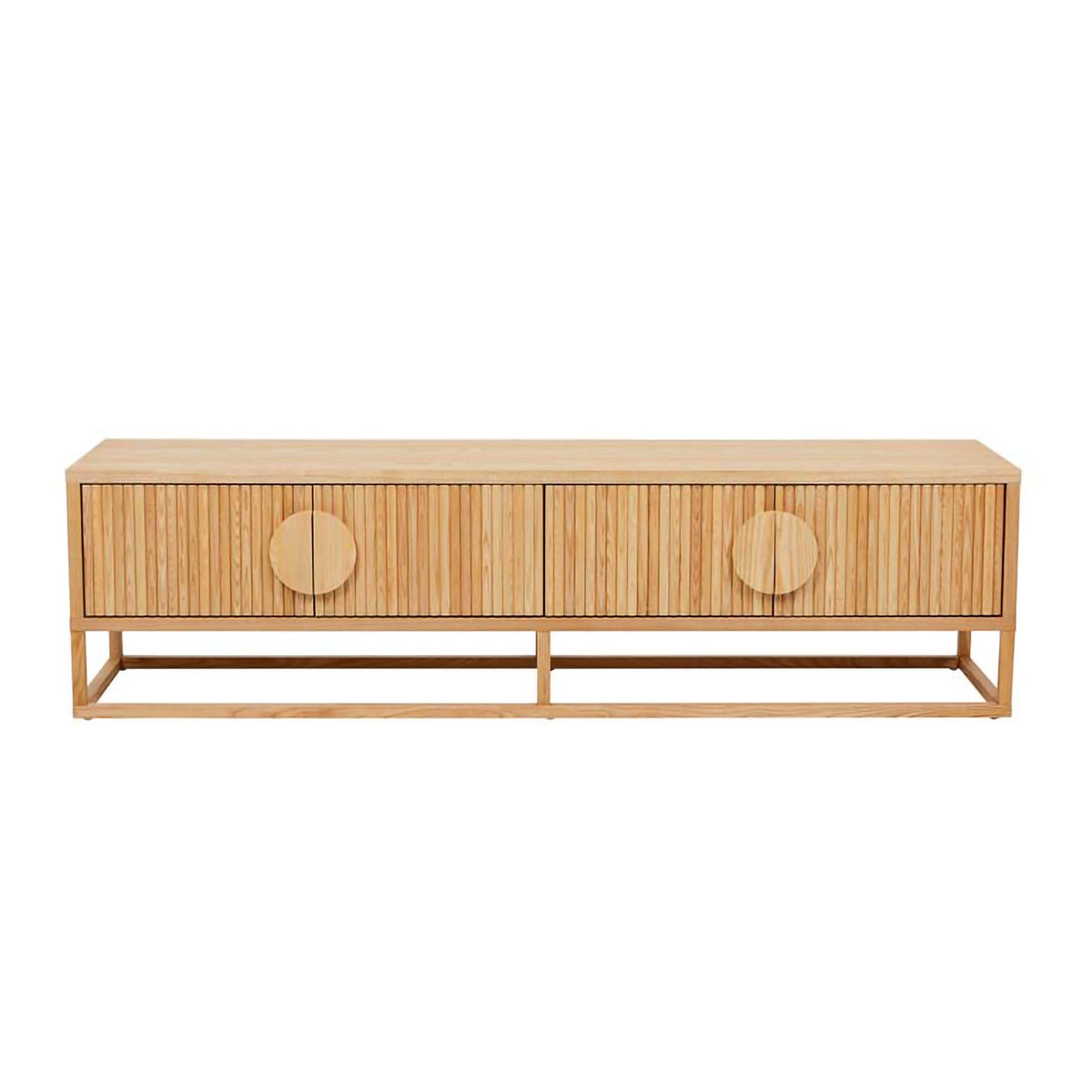 Benjamin Ripple Entertainment Unit - Modern TV Stand with Storage for Living Room, Bedroom & Home Theater - Perfect for 65 Inch TV & Media Storage