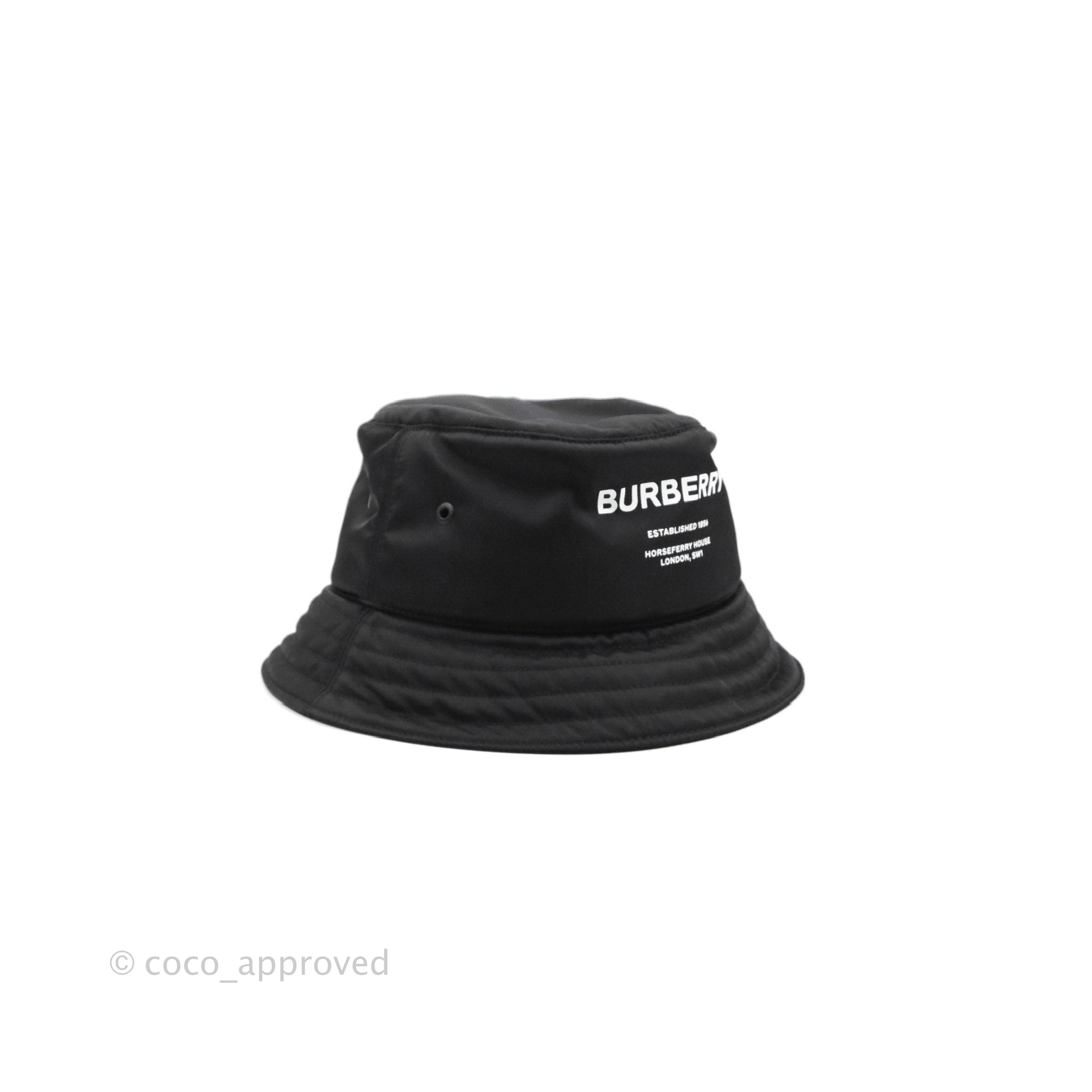 Burberry Bucket Hat for Women & Men - Classic Black Cotton Sun Hat for Outdoor, Beach, and Summer Fashion