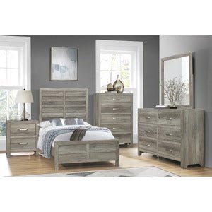 Grey Mandan Dresser - 6 Drawer Wooden Chest for Bedroom, Nursery & Closet Organization - Perfect for Home Storage & Decor