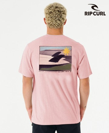 Rip Curl Men's TE MC Snow (K9) SALTWATER T-Shirt - Surfing, Beach & Casual Wear for Men
