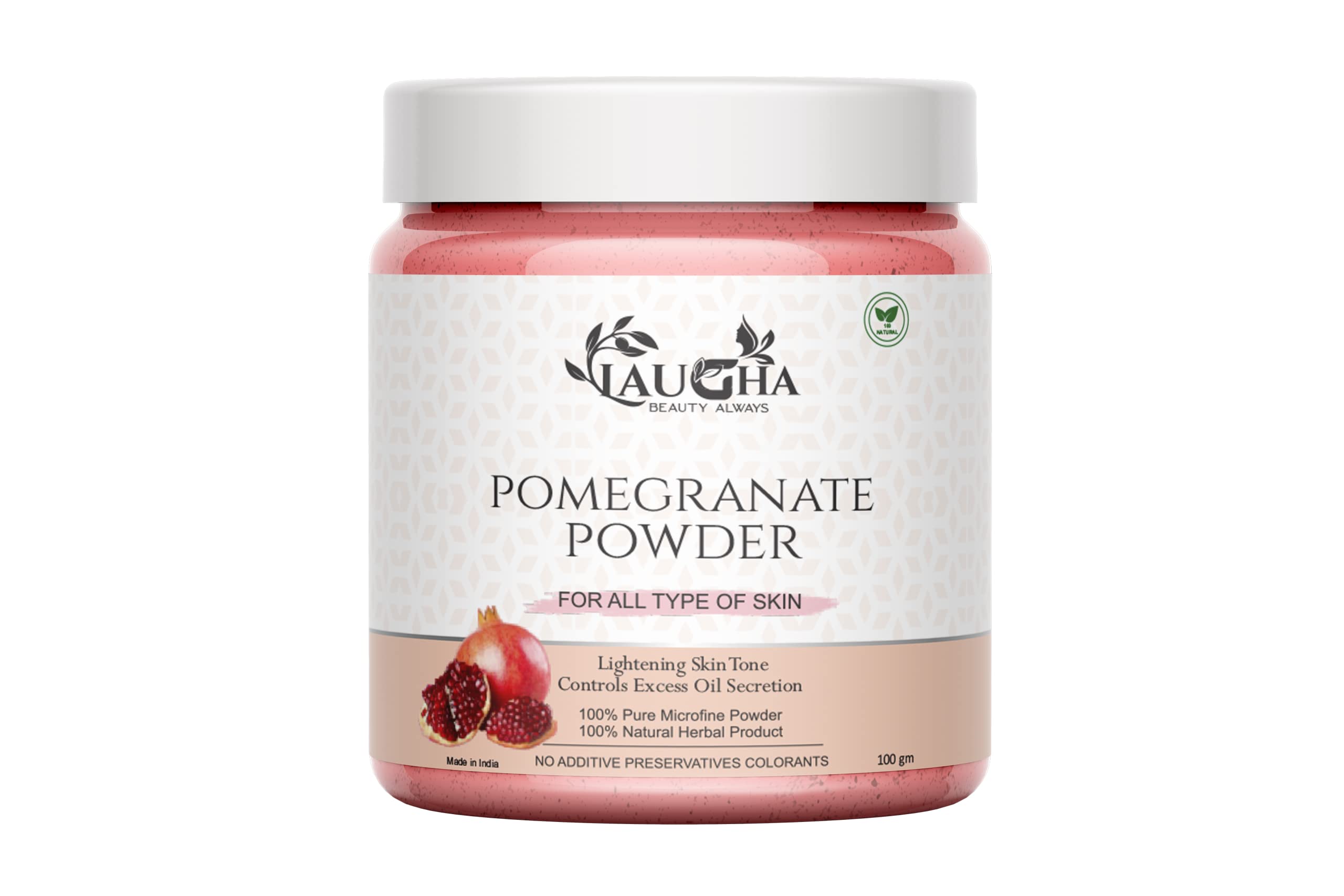 Organic Pomegranate Peel Powder (Punica Granatum) 100g - Natural Face Mask, Hair Treatment for Acne & Hair Loss | DIY Skincare & Haircare | Vegan, Cruelty-Free Beauty Product for Glowing Skin & Healthy Hair