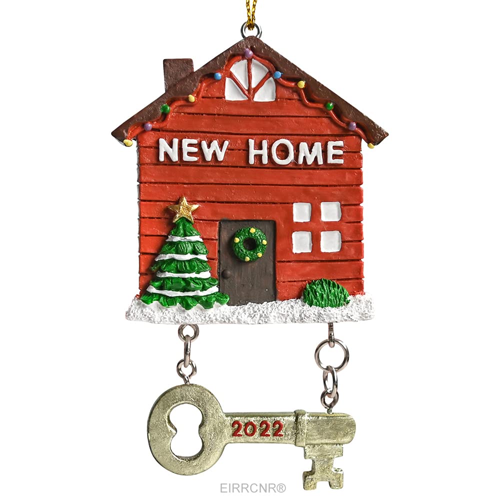 2022 New Home Key Ornament - First Home Gift for Housewarming, Christmas Tree Keepsake with Year Date - Resin Keychain for New Homeowners & Couples Moving in Together - Perfect for House Decor & Holiday Celebrations