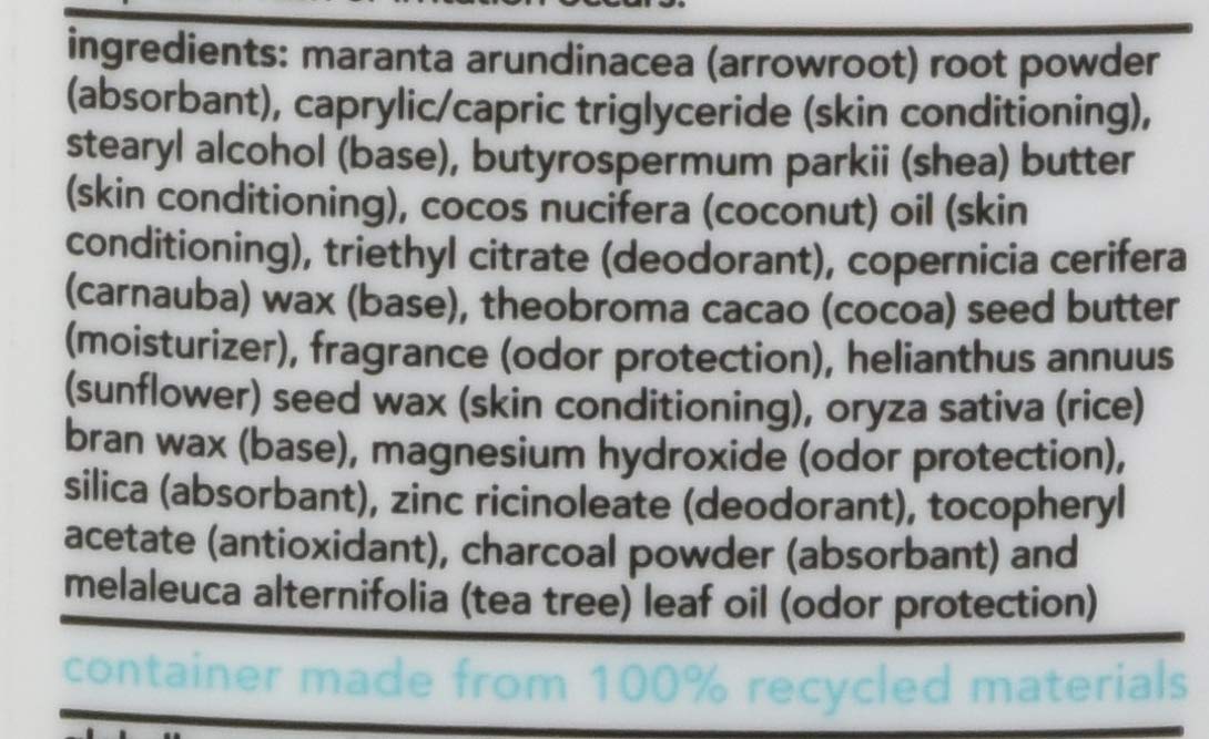 HELLO Activated Charcoal Deodorant for Women & Men - 2.6 oz Natural & Fresh - Odor Protection for Gym, Work & Daily Use