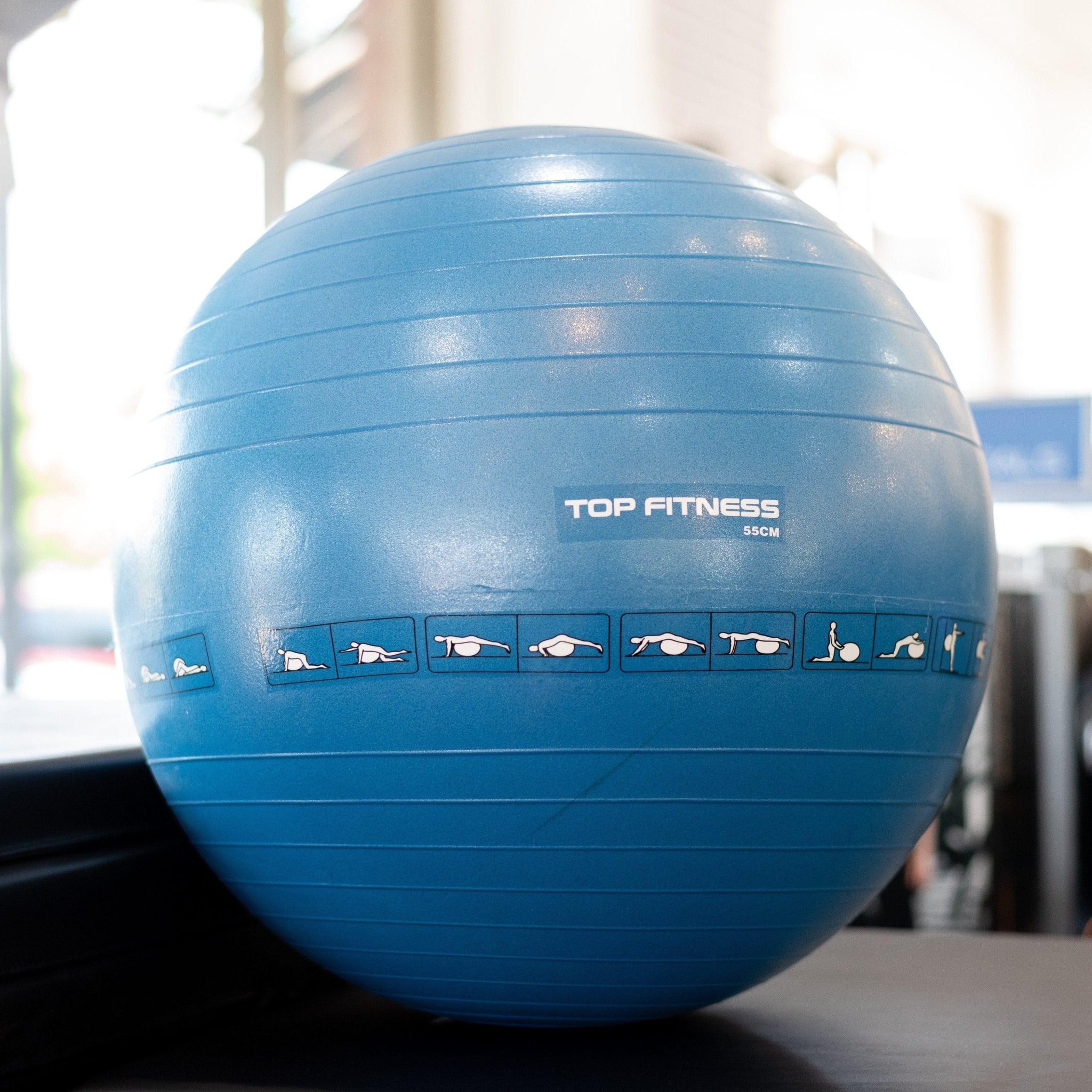 Premium Anti-Burst Stability Ball for Yoga, Pilates & Home Workouts - Heavy Duty Exercise Ball for Core Strength & Balance Training - Ideal for Gym, Office & Physical Therapy