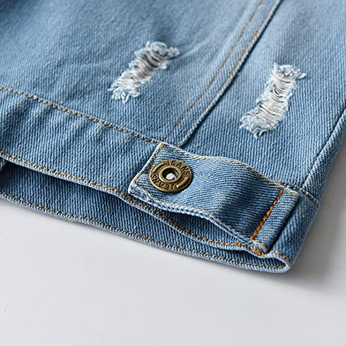 **Stylish Toddler Girls' Denim Jacket – Long Sleeve Button-Up Jean Coat for Baby & Kids | Perfect for Playdates, School & Casual Outings**