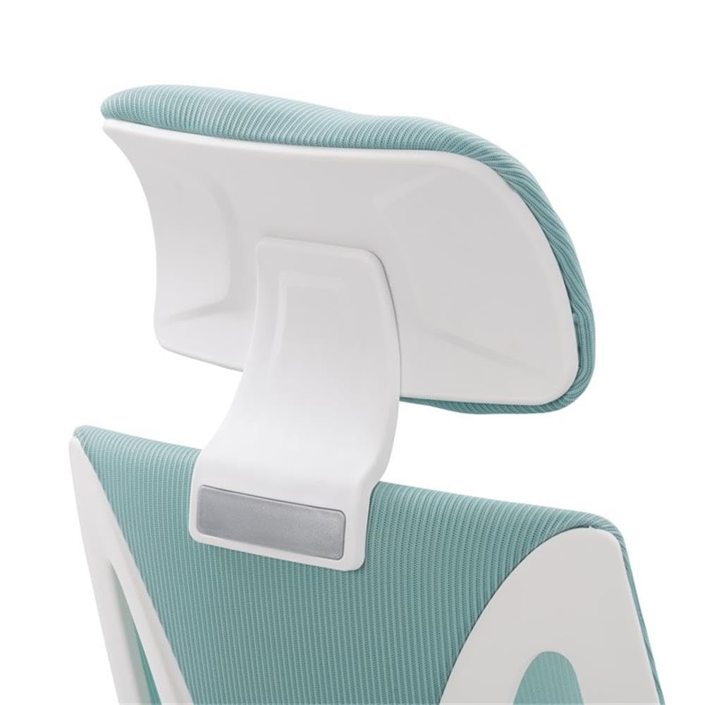 Ergonomic Fabric Mesh Office Chair with Lumbar Support - Teal Blue & Black - Adjustable Height Swivel Task Chair for Home & Workspace Comfort
