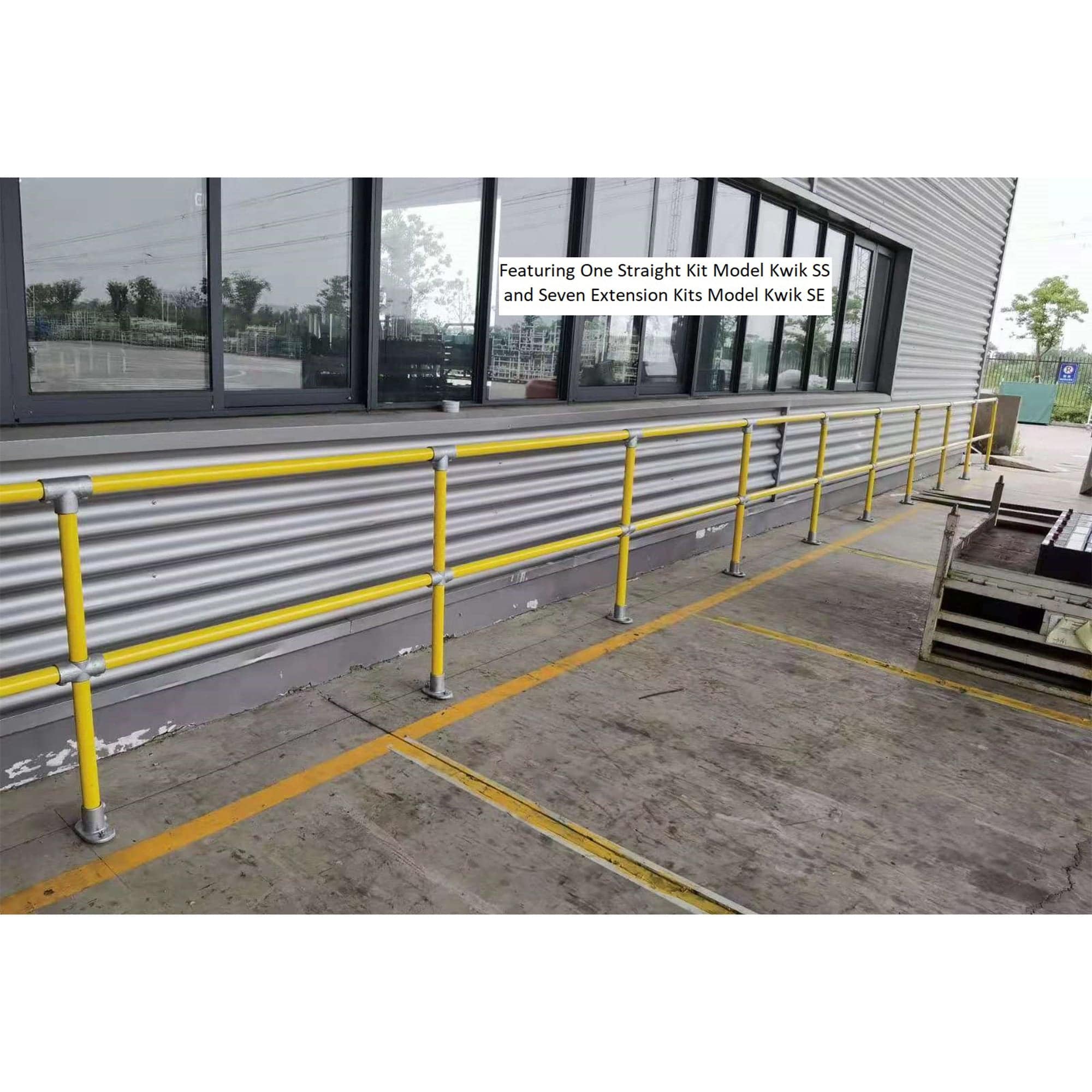 Portable Guardrail in a Box - Safety Barrier for Home, Office & Events - Easy Setup Temporary Fencing for Crowd Control & Fall Protection
