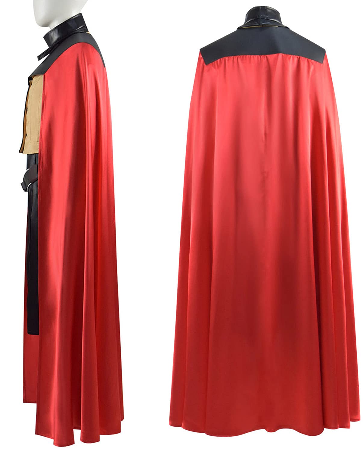 Qi'ra Cosplay Costume for Women - Adult Star Wars Qi'ra Dress with Red Cape, Full Set Jedi Uniform, Han Solo Outfit for Halloween & Comic Con