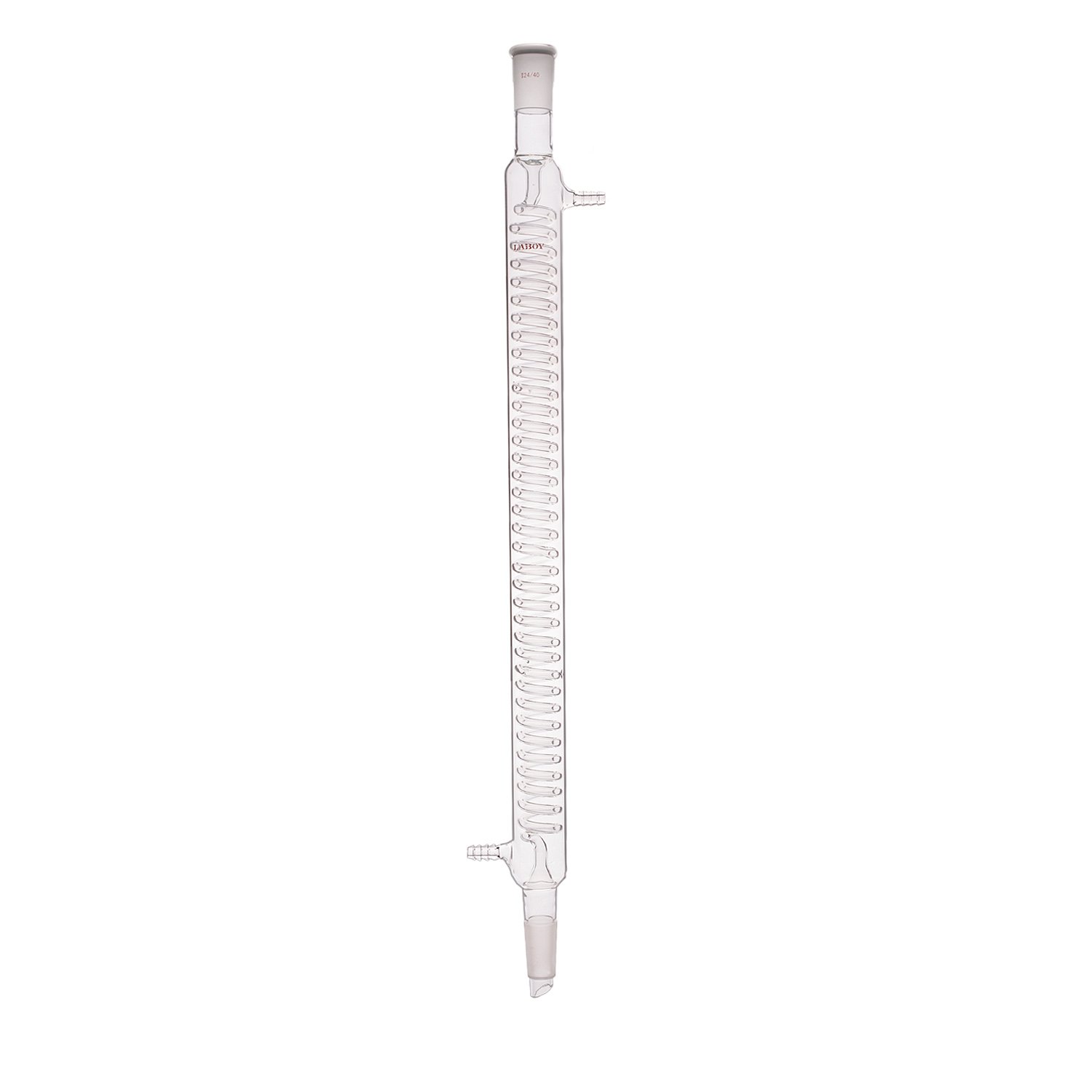 Laboy 500mm Graham Condenser with 24/40 Joints - 10mm Glass Hose Connections - Premium Lab Glassware for Distillation & Chemistry Experiments - Perfect for Home Brewing, Essential Oil Extraction & Scientific Research