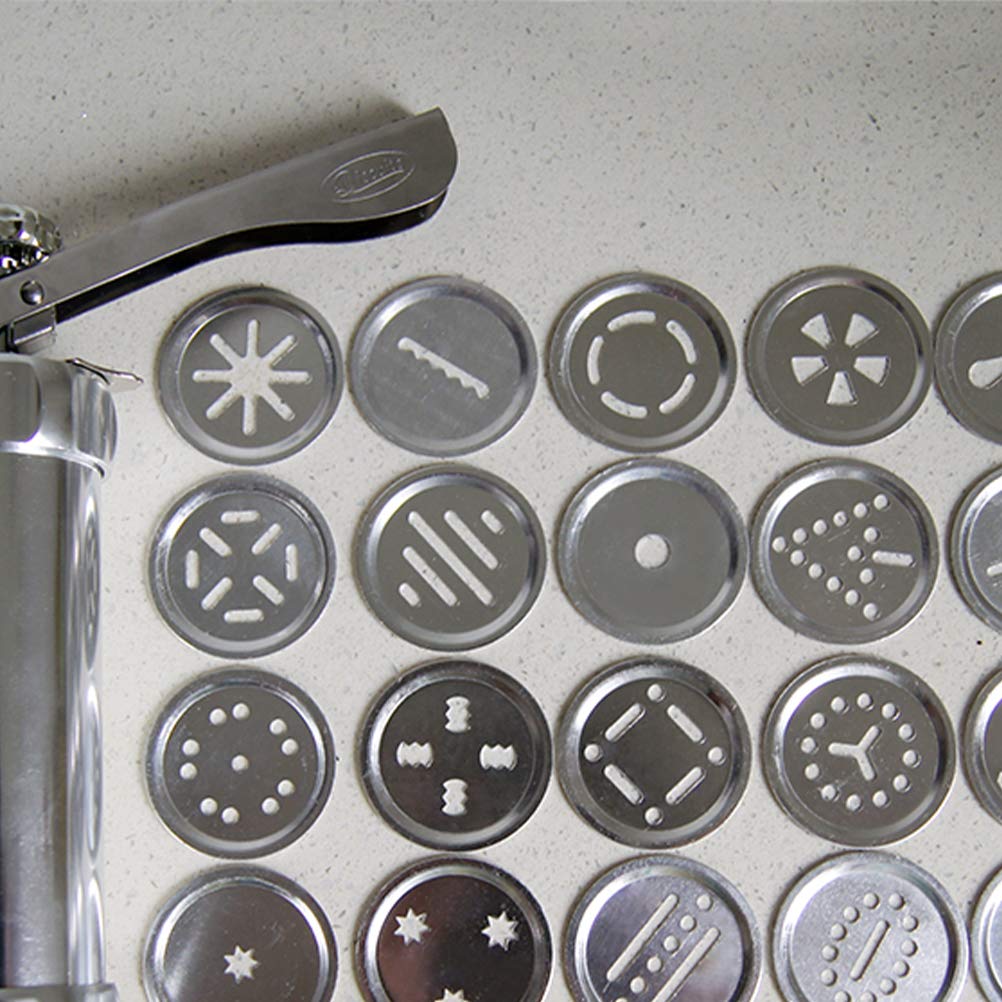 DIY Cookie Press Machine - Stainless Steel Cookie Maker with 12 Nozzles for Homemade Cookies, Crackers & Desserts | Perfect for Baking, Cake Decorating & Sugarcraft | Ideal for Holidays, Parties & Gift Giving
