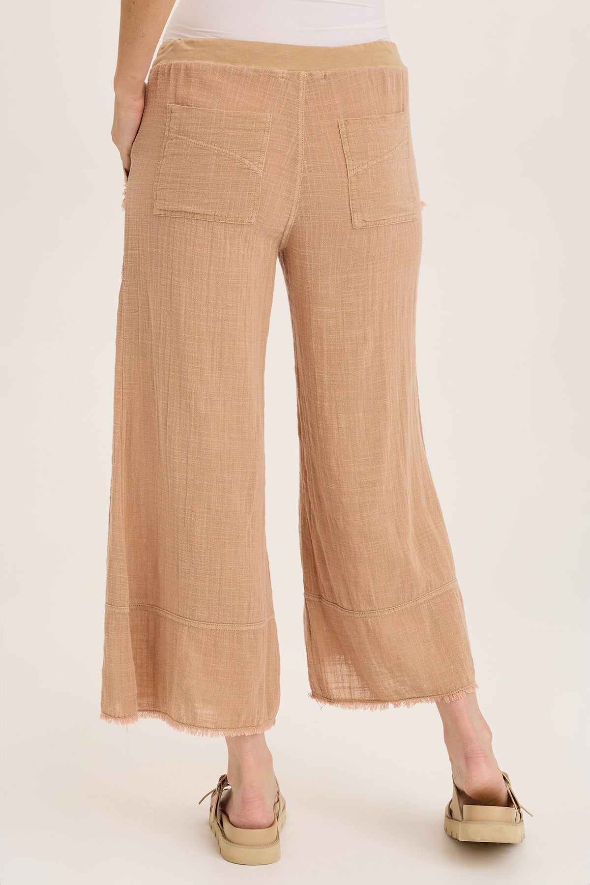 Ace Gauze Wide Leg Crop Pants - Soft & Breathable High Waist Casual Trousers for Women | Perfect for Summer, Travel & Everyday Wear