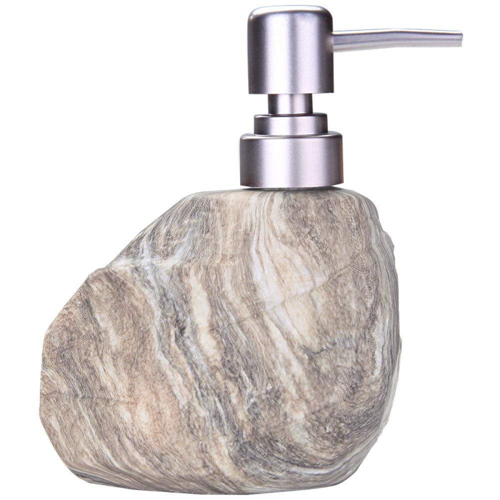 Vintage Ceramic Soap Dispenser with Pump - Refillable Marble Texture Bathroom & Kitchen Liquid Bottle for Farmhouse, Office Decor | Perfect for Hand Soap, Lotion, and Dishwashing Liquid Storage