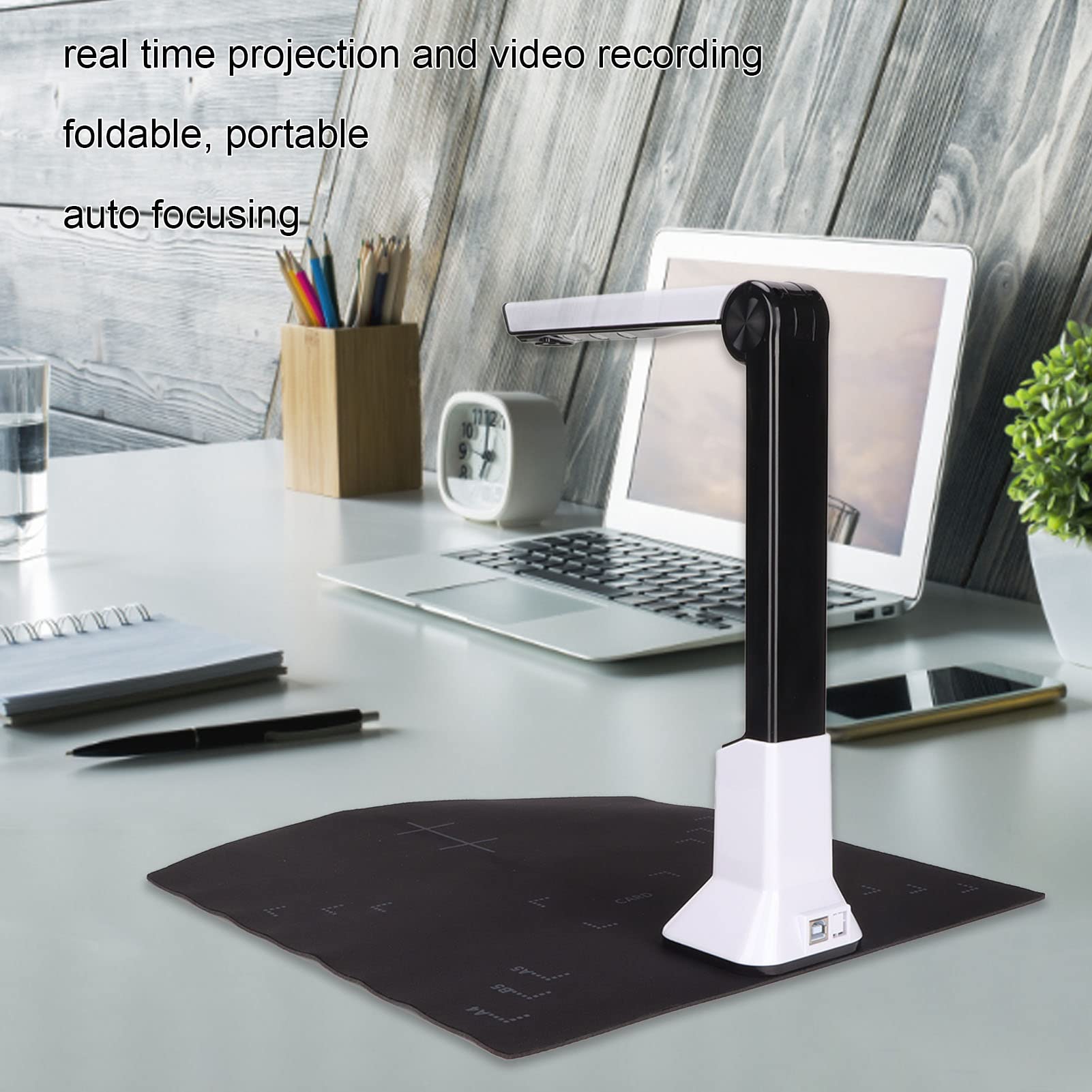 FRZY Portable HD Document Camera with CMOS Sensor - Ideal for Office Documents, Images, and Note-Taking | Perfect for Online Teaching, Remote Work, and Video Conferencing