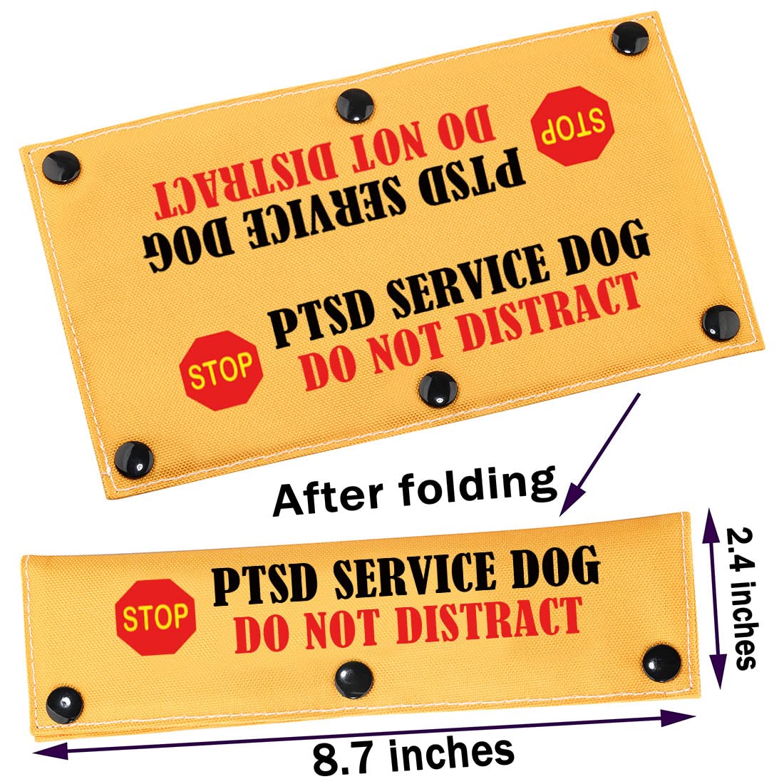 PWHAOO PTSD Service Dog Leash Wrap - Do Not Disturb Vest Sleeve for Anxiety & Emotional Support Dogs - Durable Assistance Dog Alert Accessory (Ideal for Public Outings & Therapy Sessions)