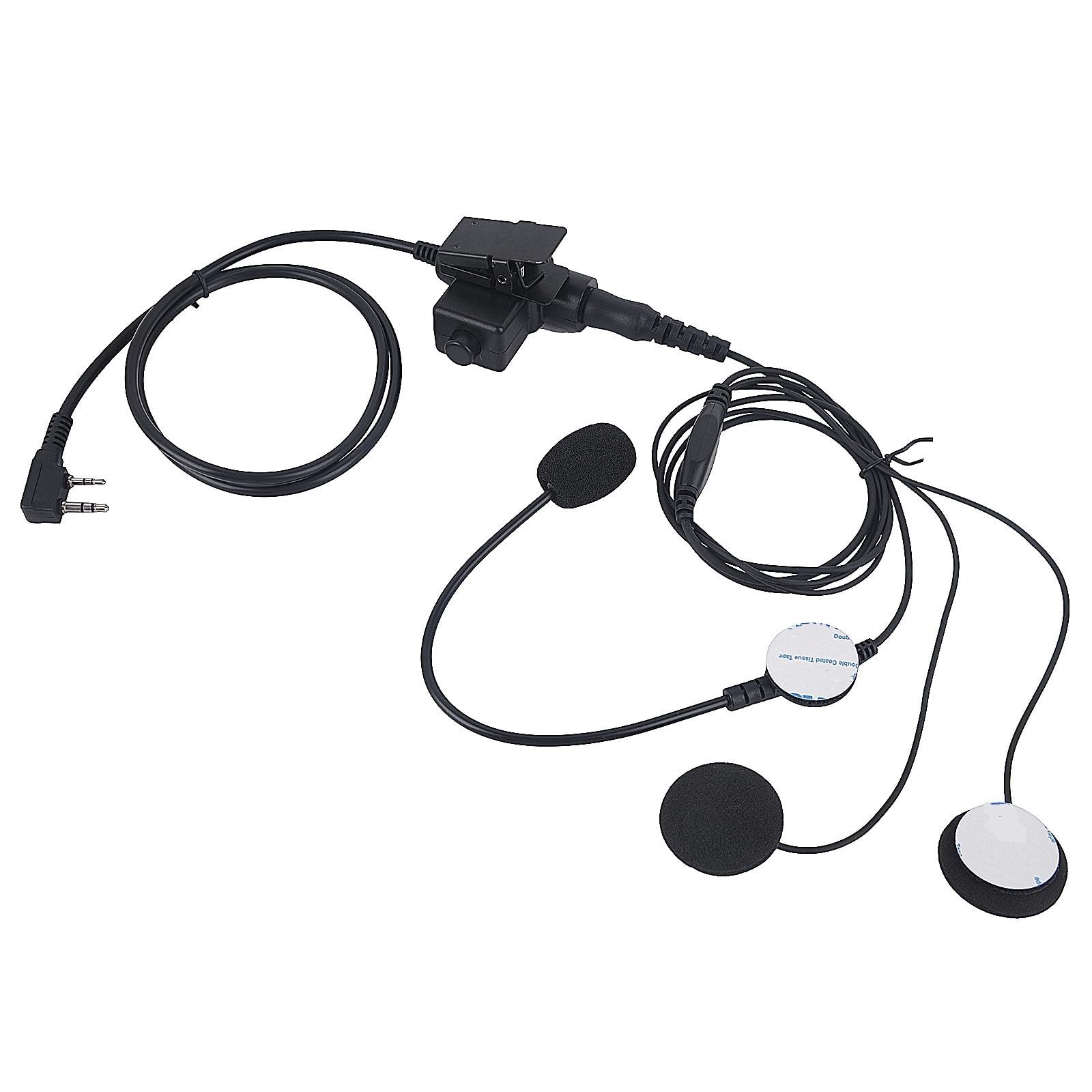 Pdflie Tactical Walkie Talkie Helmet Earpiece Headset with Boom Mic - K1 U94 PTT Compatible for Baofeng Kenwood Retevis Two-Way Radios - Ideal for Security, Construction, Outdoor Adventures & Emergency Communication