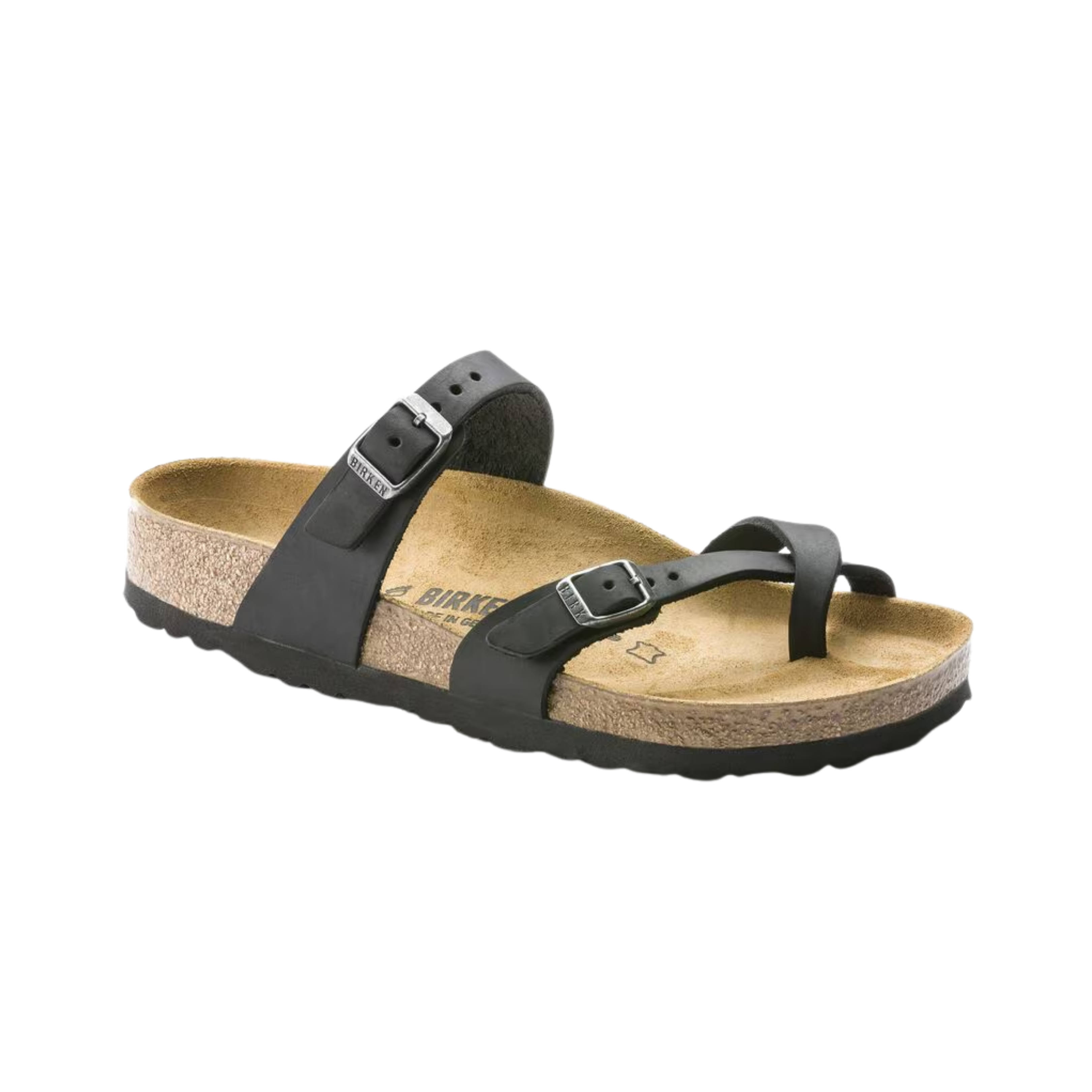 Women's Mayari Oiled Leather Sandals - Comfortable Black Leather Slides for Casual Wear & Summer Outfits