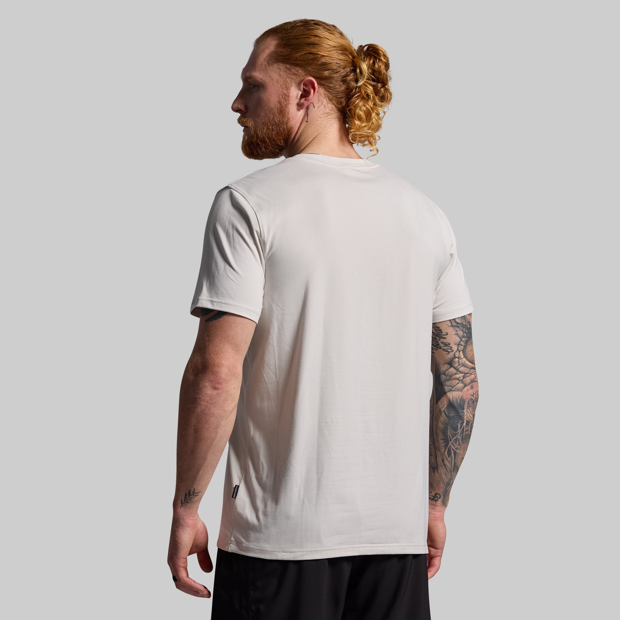 BP Premium Basic Crew T-Shirt for Men - Soft Cotton Comfort Fit Casual Tee (Sand) - Perfect for Everyday Wear, Gym, and Outings