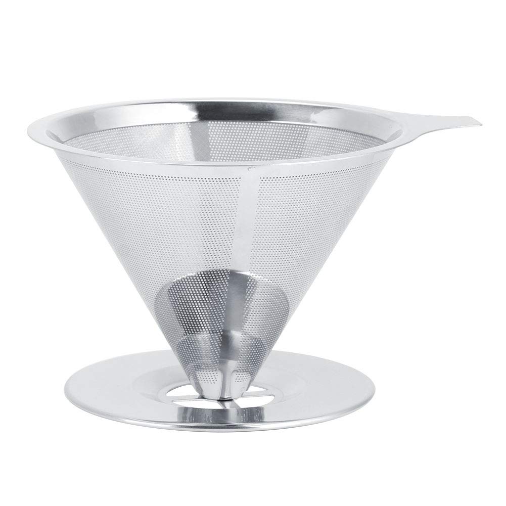 Premium Stainless Steel Reusable Coffee Filter Cup - Eco-Friendly Pour Over Dripper for Home, Office, Cafe & Hotel Use | Paperless Coffee Maker Accessory for French Press, Chemex & Drip Brewing