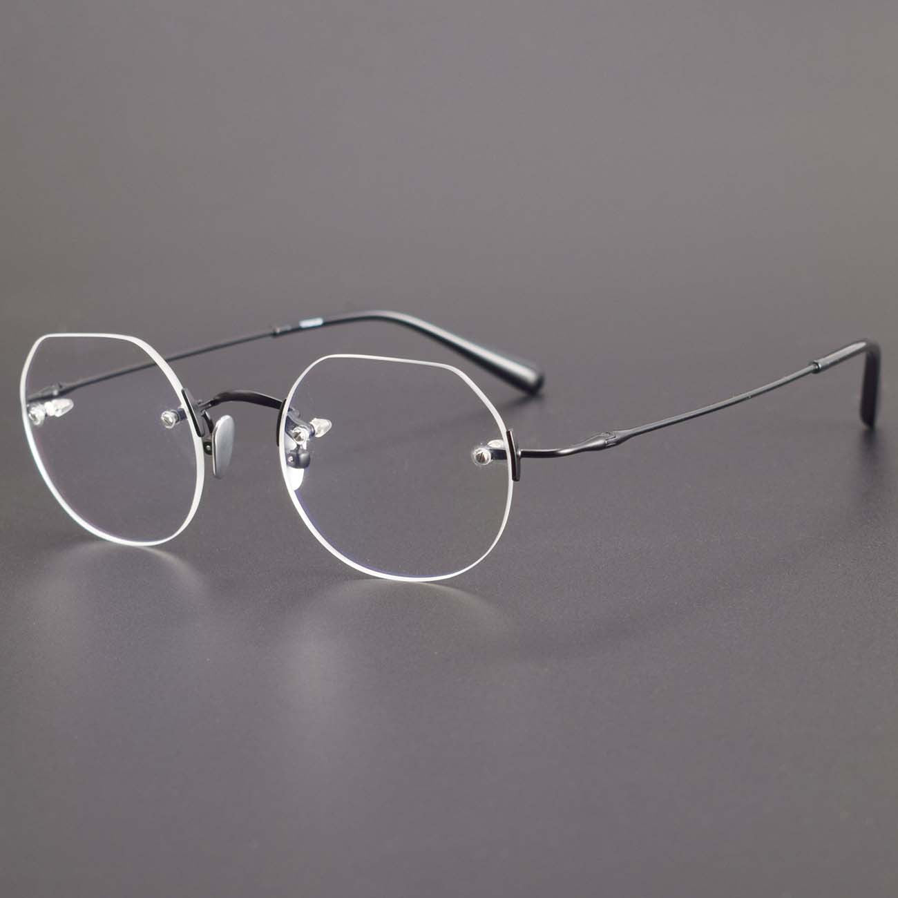 Stylish Titanium Geometric Eyeglass Frames ZY008 - Lightweight, Durable & Trendy for Men & Women - Perfect for Work, Reading & Fashion Accessories