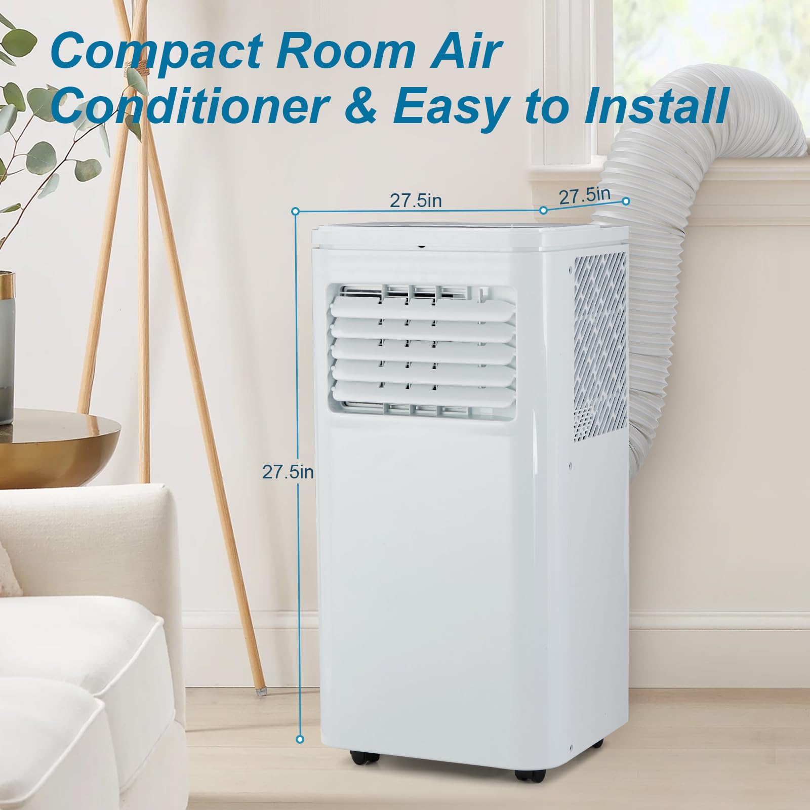 GARVEE 10000 BTU Portable Air Conditioner - 3-in-1 Cooling, Dehumidifier & Fan with LCD Display & Remote Control - Cools Up to 450 sq.ft Fast - Perfect for Bedroom, Office, Living Room & Small Spaces