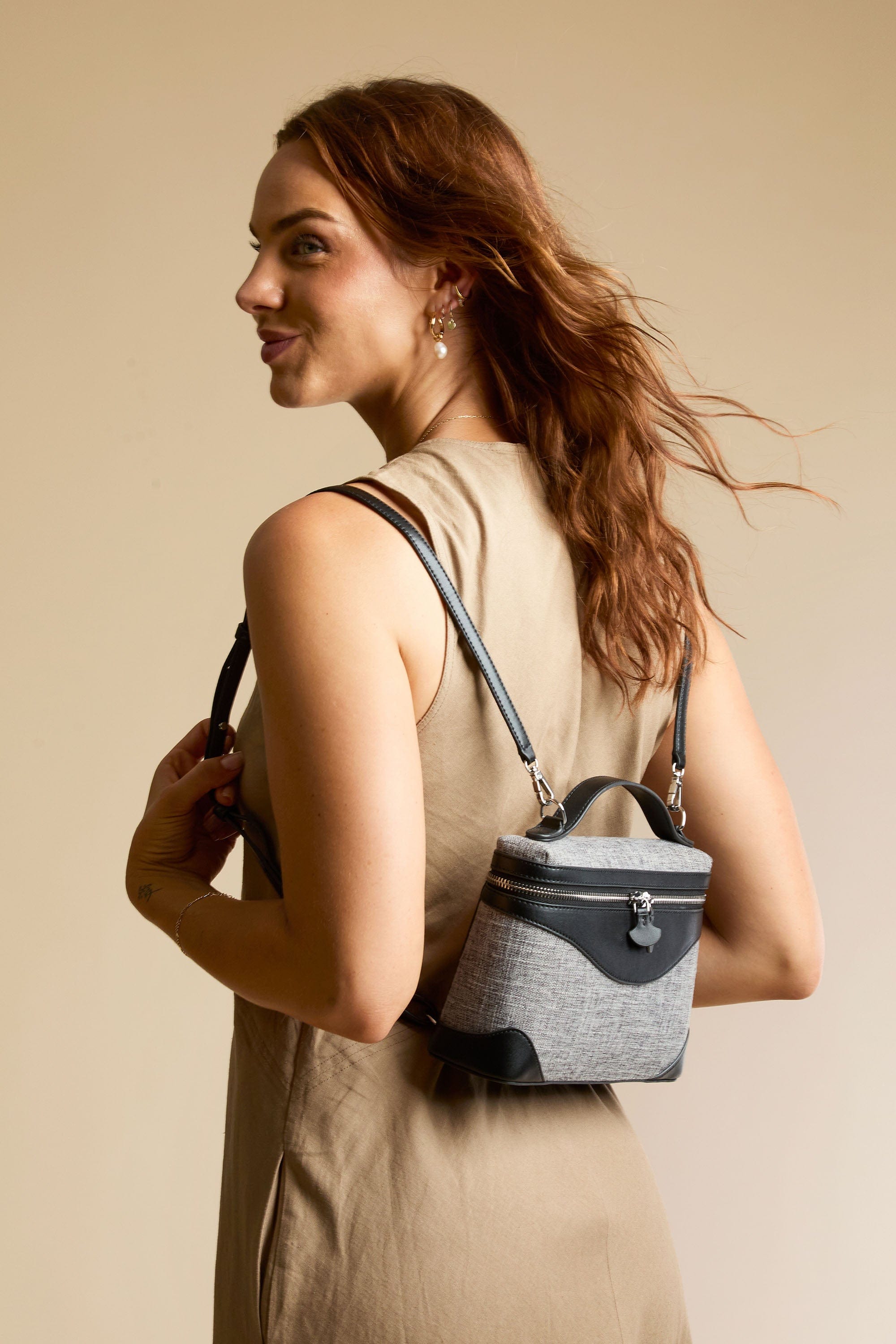 Mini Anchor Bag Designer Leather Top Handle Backpack Purse with iPad Compartment - Chocolate Brown Crossbody Bag for Women, Perfect for Work, Travel & Daily Use