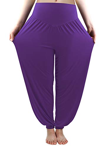 FitGlam Women's High Waisted Yoga Pants - Loose Boho Joggers, Comfy Lounge & Hippie Harem Pants for Plus Size - Perfect for Yoga, Meditation, and Casual Wear