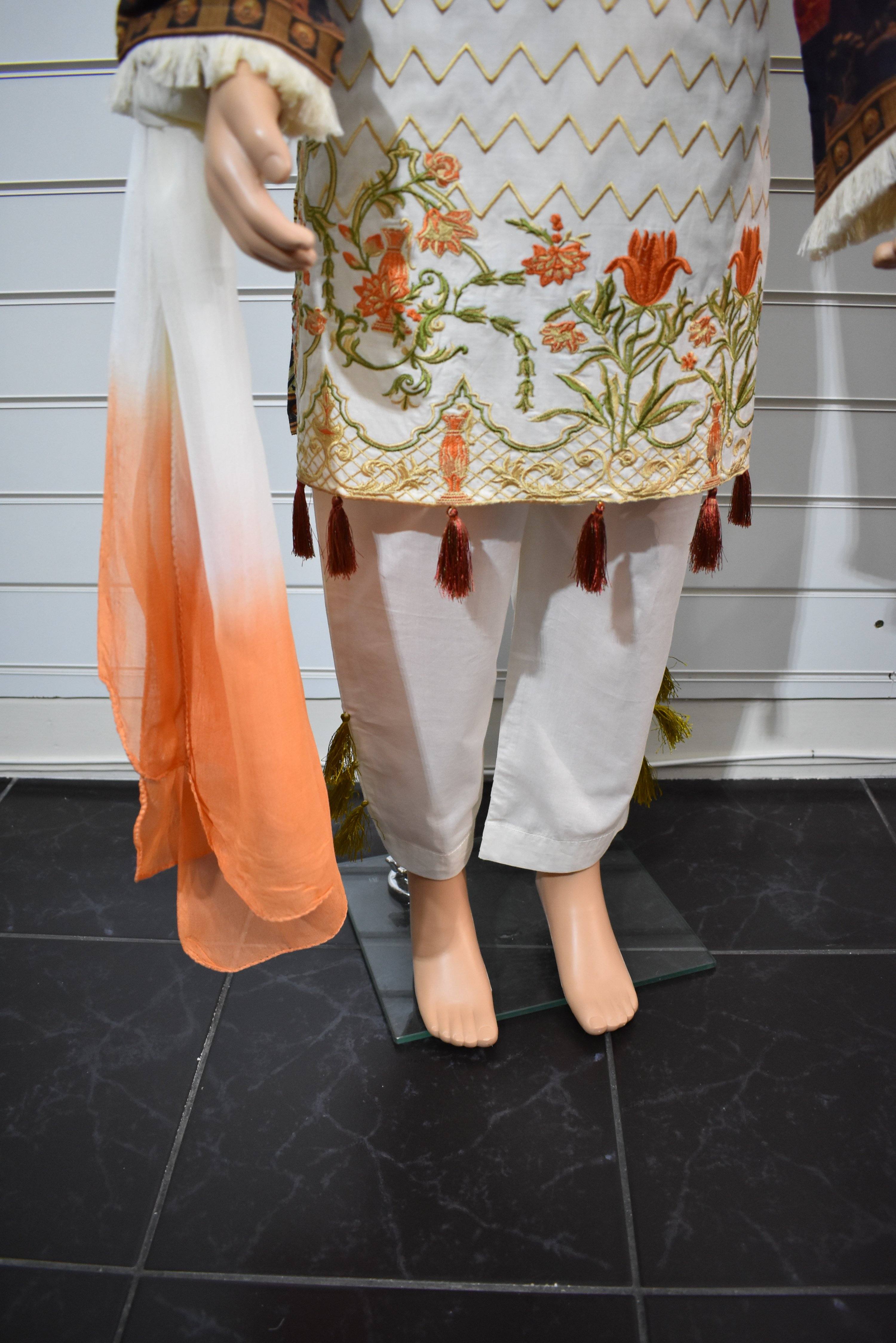 Limelight Inspired Kids Digital Print Outfit with Tassel Trousers - Stylish Children's Fashion for Parties & Special Occasions