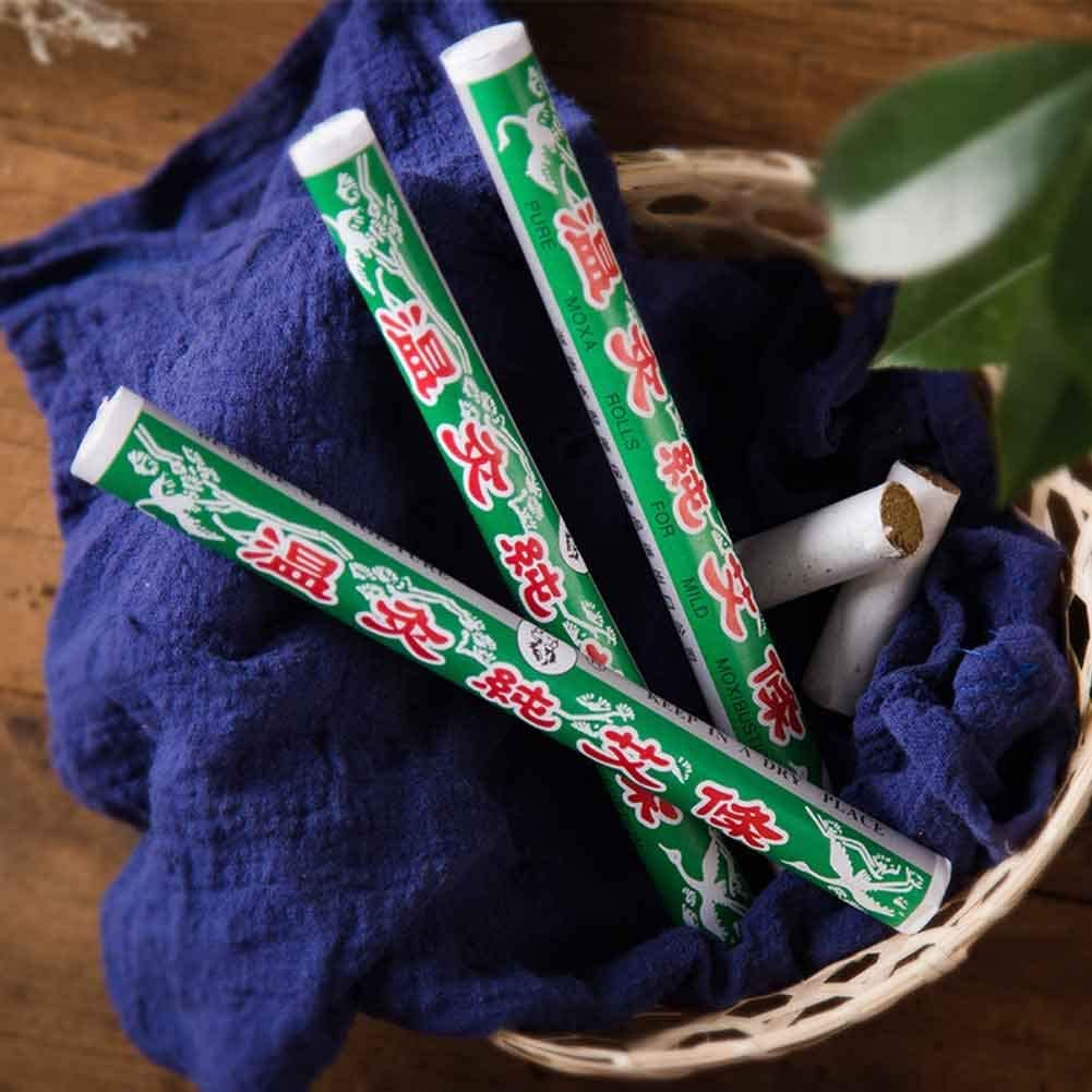 HUATUO Pure Moxa Rolls for Mild Moxibustion Therapy - Natural Herbal Heat Therapy (10 Rolls/Box) - Perfect for Pain Relief, Relaxation & Traditional Chinese Medicine Treatments at Home