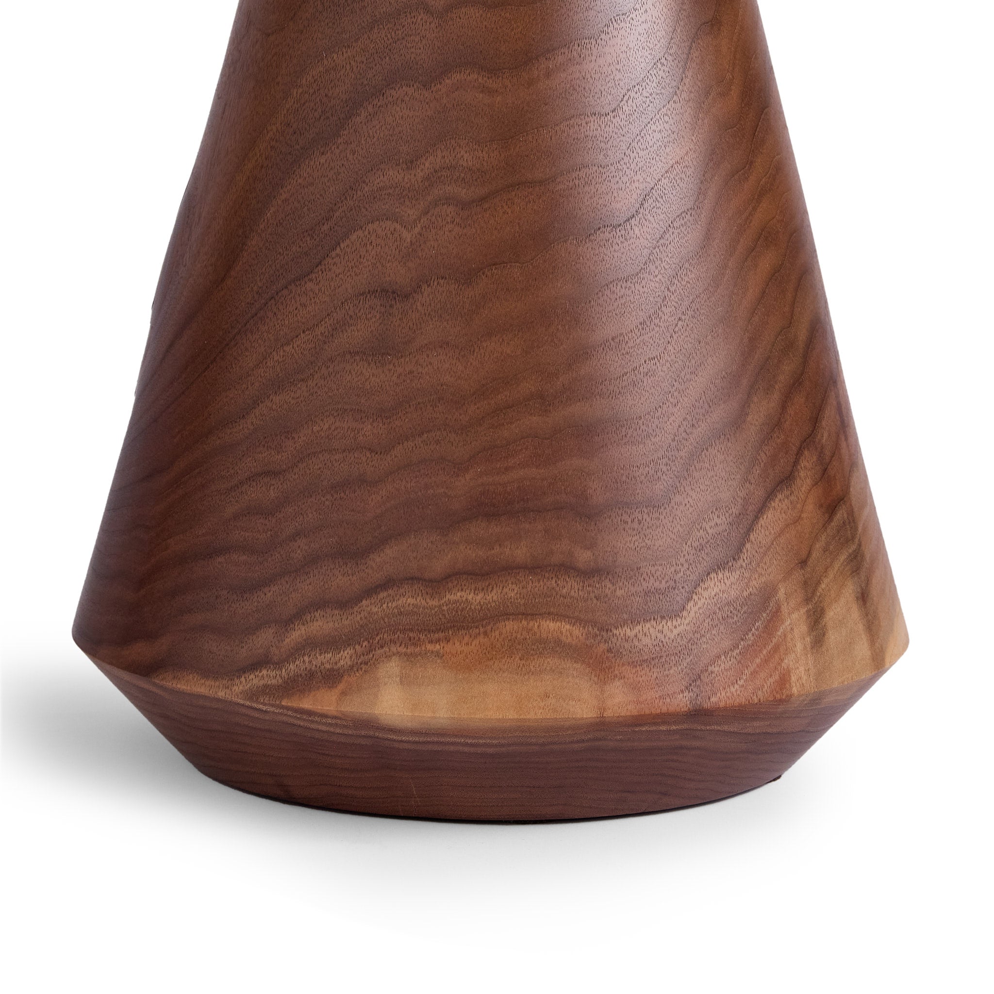 6-Sided Facet Walnut Pedestal Stand - Elegant Display for Home Decor, Jewelry, Crystals & Collectibles