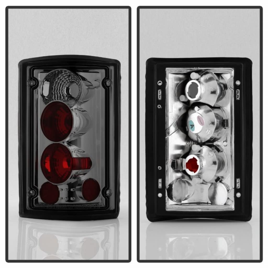 Spyder Smoke Euro Tail Lights Pair for 2003-2005 Ford E-150/E-350 Club Wagon | Part #5002945 | Upgrade Your Van's Style & Safety for Night Driving