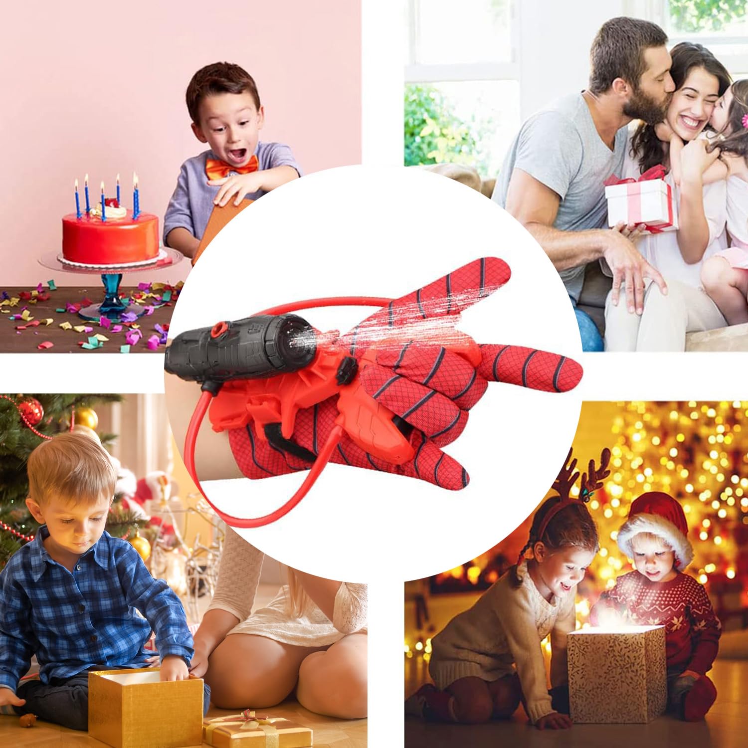 2Pcs Spider Web Shooters Toy Water Gun for Kids - Wrist Launcher with Glove, Spider Hero Squirt Guns Water Pistol Sprayer - Perfect for Cosplay, Birthday, Christmas, Halloween Gifts & Easter Basket Stuffers for Kids and Adults | Outdoor Play, Superhero Roleplay, Summer Water Fights