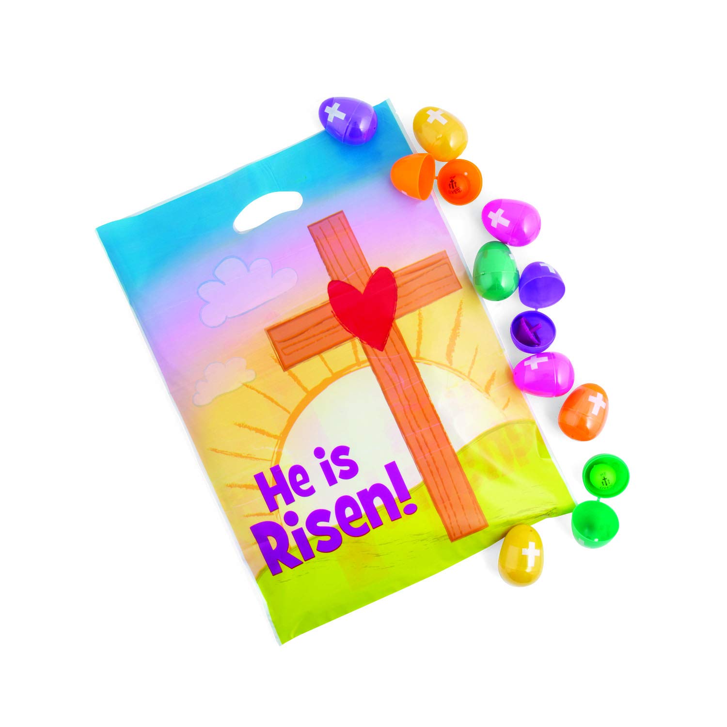 Bulk Religious Easter Egg Hunt Party Supplies - 550 Pre-Filled Plastic Eggs for 50 Kids - Easter Party Favors & Decorations - Perfect for Church Events, School Activities, and Family Gatherings