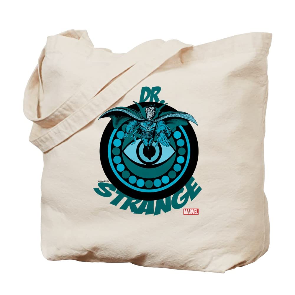 Doctor Strange Blue Tote Bag - Natural Canvas Reusable Shopping Bag for Groceries, Beach & Comic Conventions | Marvel Superhero Gift for Fans