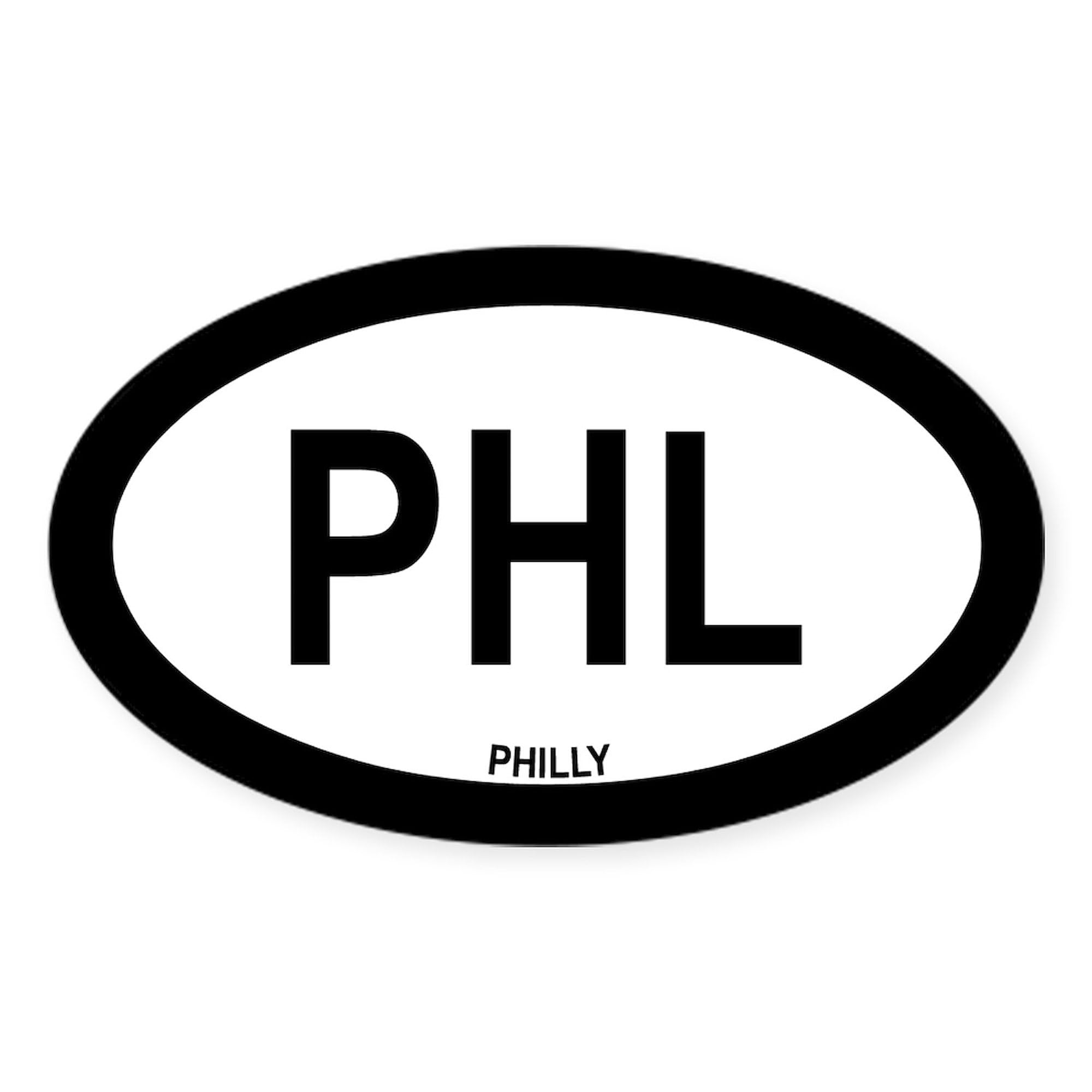 PHL Oval Car Bumper Sticker - Durable Decal for Vehicles & Laptops