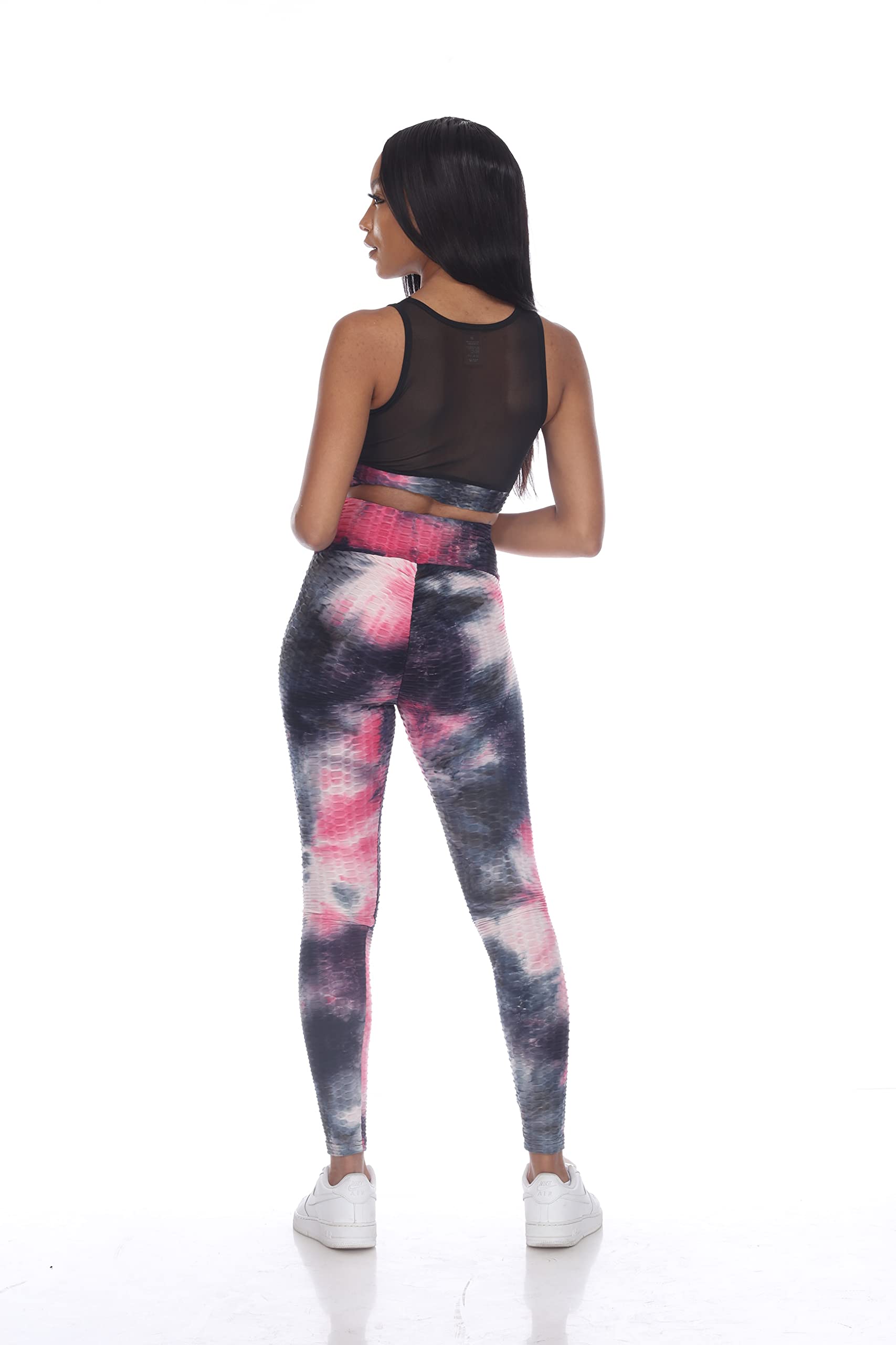 GOLDHAUS High Waisted Scrunch Butt Lifting Yoga Leggings for Women - Tummy Control, Anti-Cellulite, Sexy Tie Dye Workout Pants | Perfect for Gym, TikTok Videos & Everyday Wear